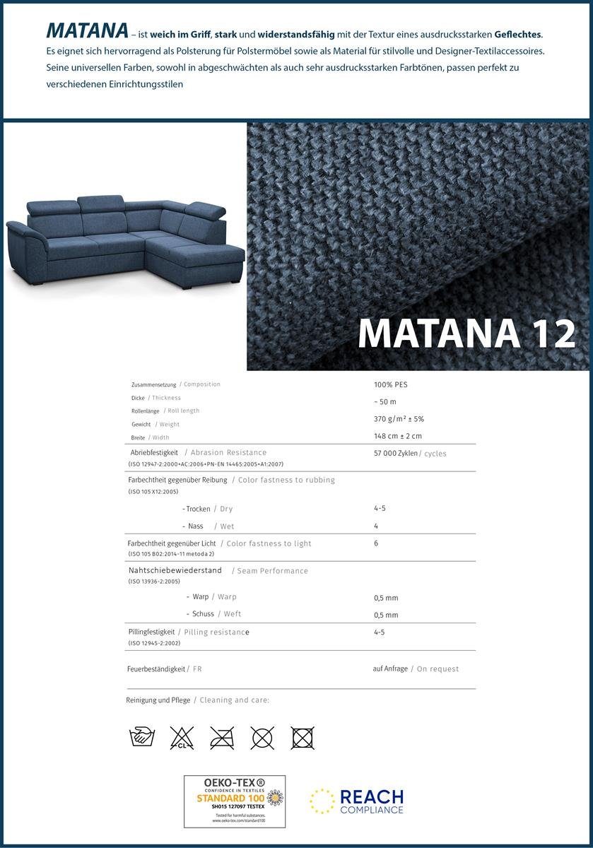 modernes x / Doppelbett mit Matratze, 140 12) 200 und Blau Bett, (matana mit Liegefläche 180 160 Taschenmatratze Beautysofa cm), / Polsterbett Klassisches Lattenrost (Bett Mauro
