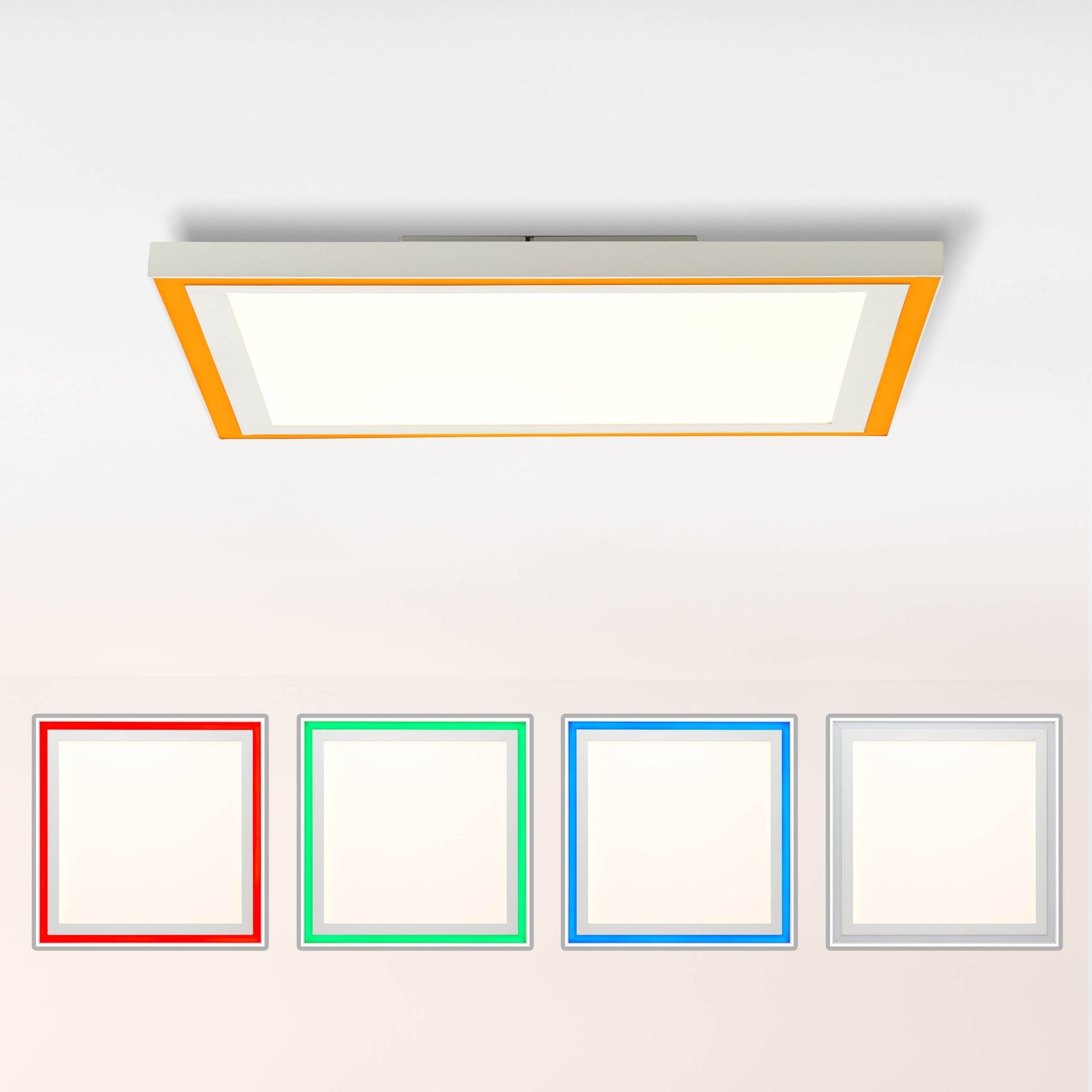 Lightbox LED Panel, CCT - über Fernbedienung, LED fest integriert, warmweiß - kaltweiß, RGB, dimmbar, 2300 Lumen, Memory Funktion, 40x40 cm, Metall/Kunststoff