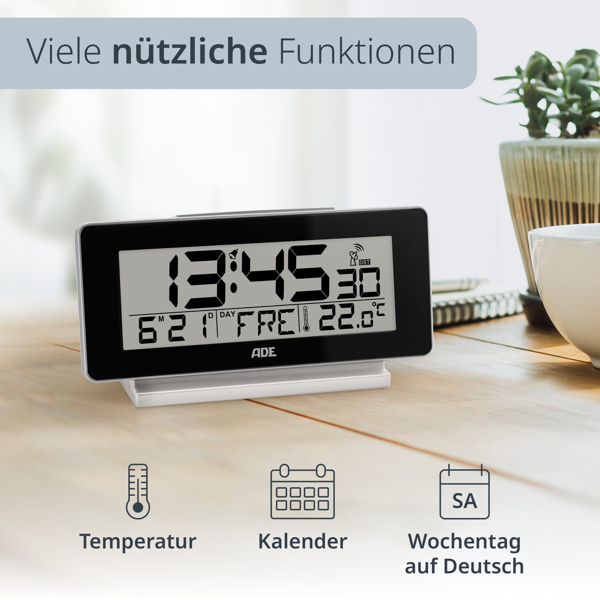 ADE Funktischuhr Digitaler Wecker mit Beleuchtung, günstig online kaufen