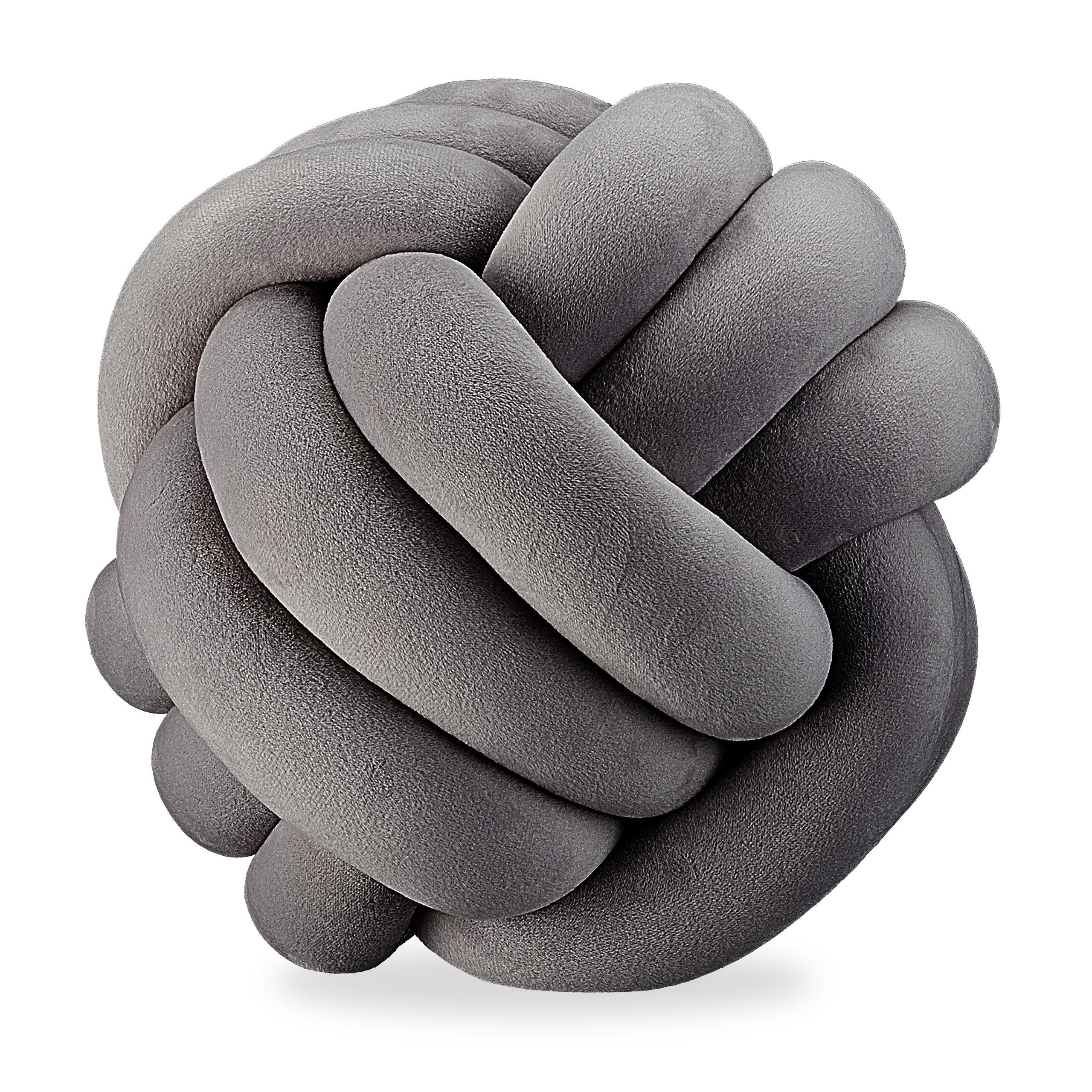 relaxdays Декоративные подушки Knotenkissen, Dunkelgrau