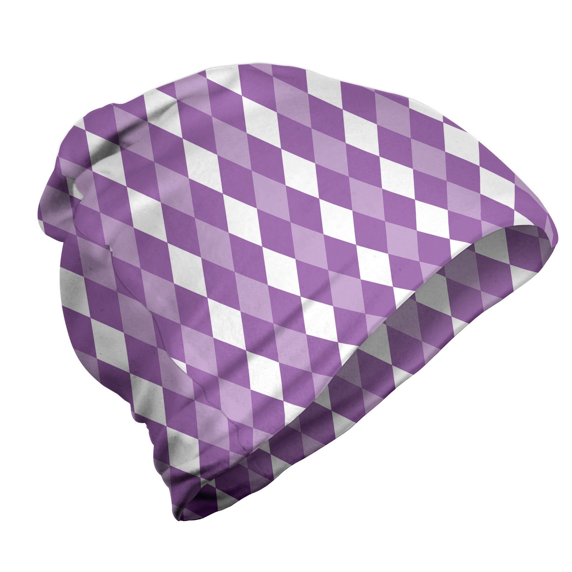 Abakuhaus Beanie Wandern im Freien Violett Purplish Rhombus Drucken