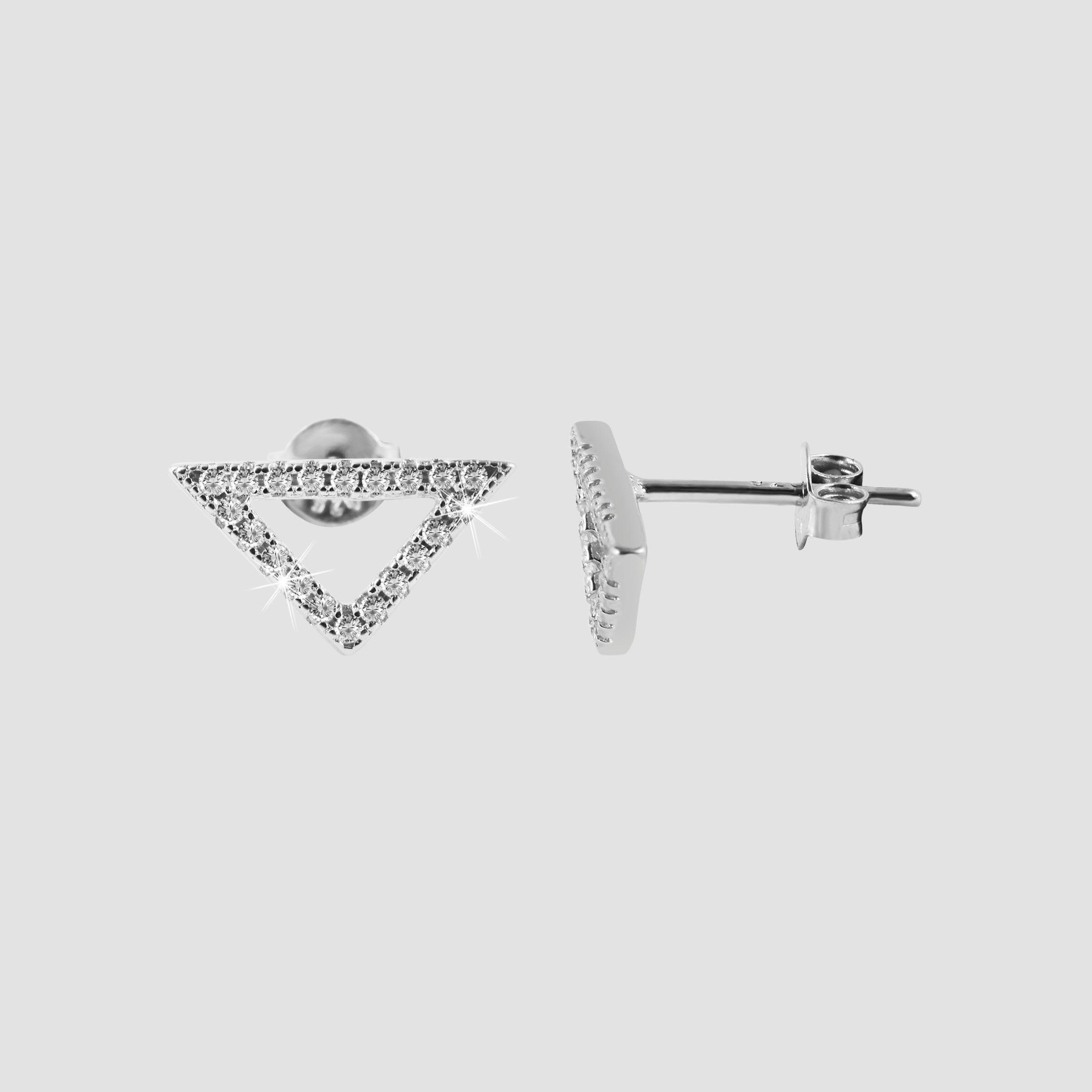 Paar Ohrhänger Ohrringe – Ohrstecker aus 925 Silber mit Zirkonia