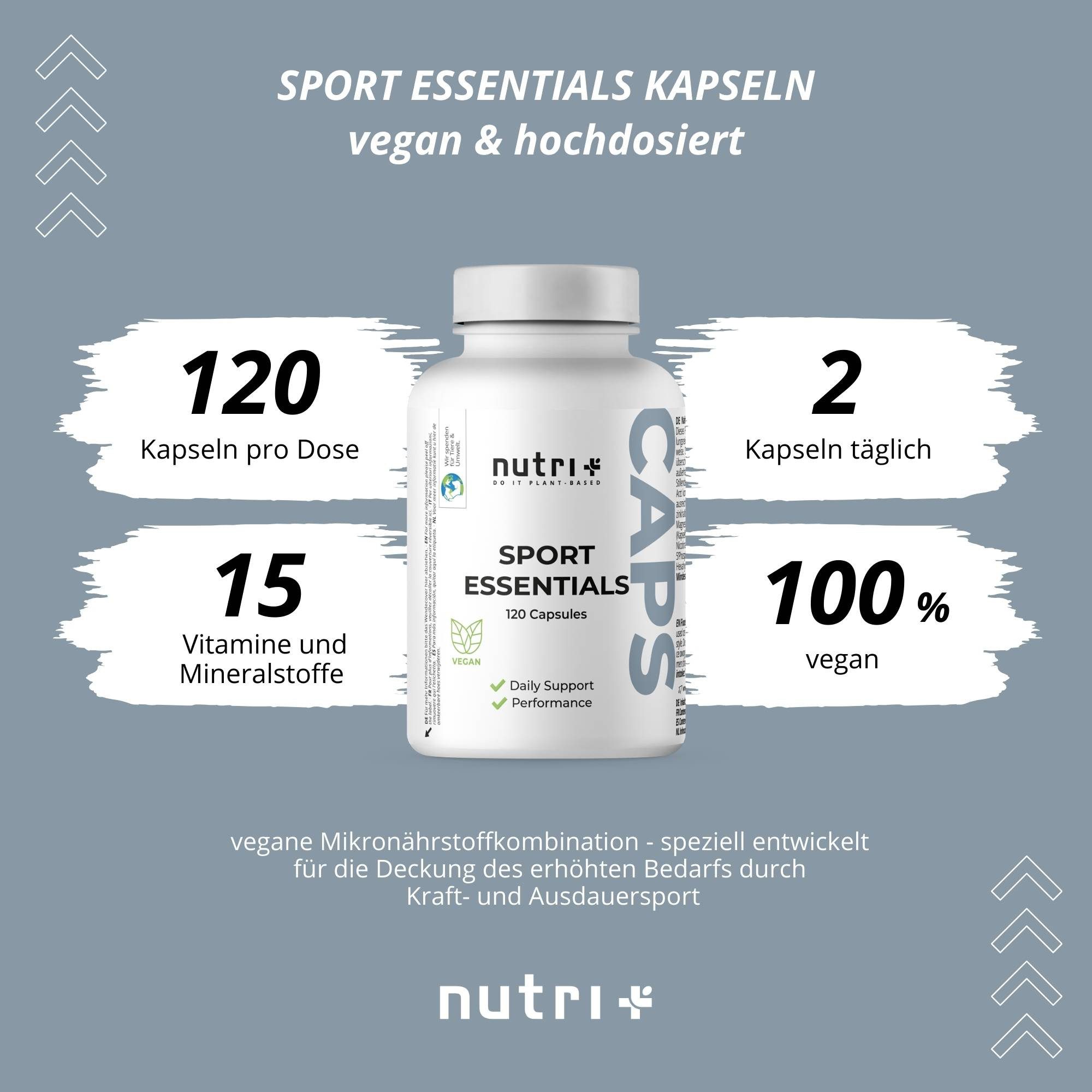 nutri+ Sport Essentials Sportler Vitamine Kapseln