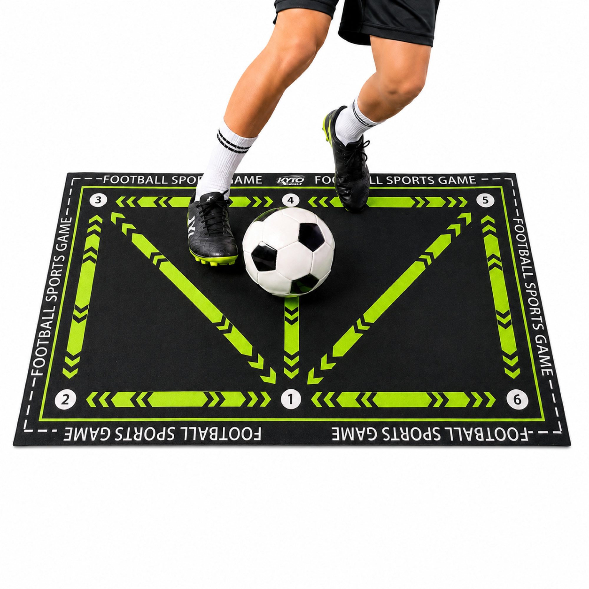 Trainingshilfe Kyto Sports Fußballmatte Kinder 60x90cm Grün, Kicktrack Training