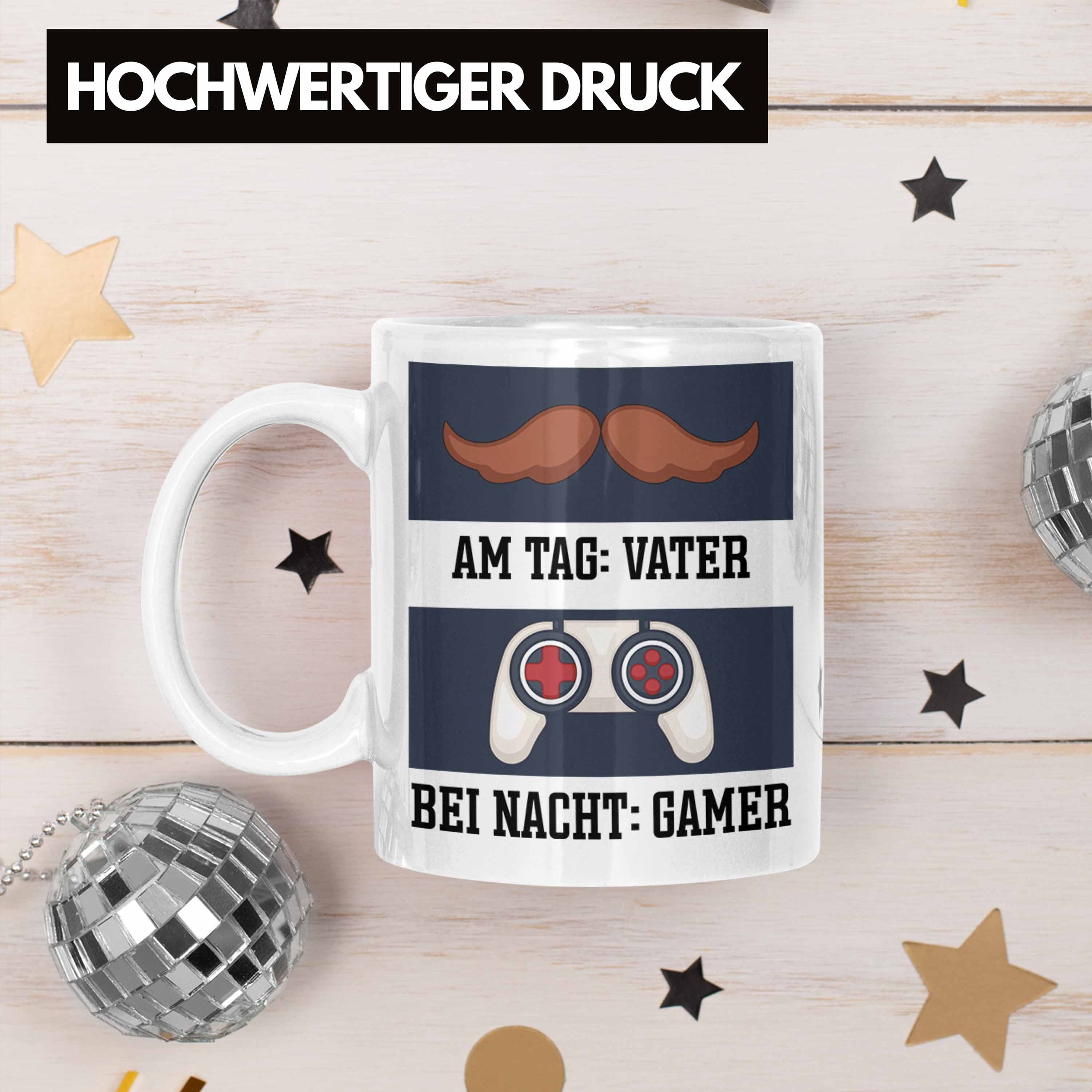 Weiss Tasse Geschenk Vater Nacht Geschenkidee Papa Spruch Vatertag Gamer Trendation Bei Tasse