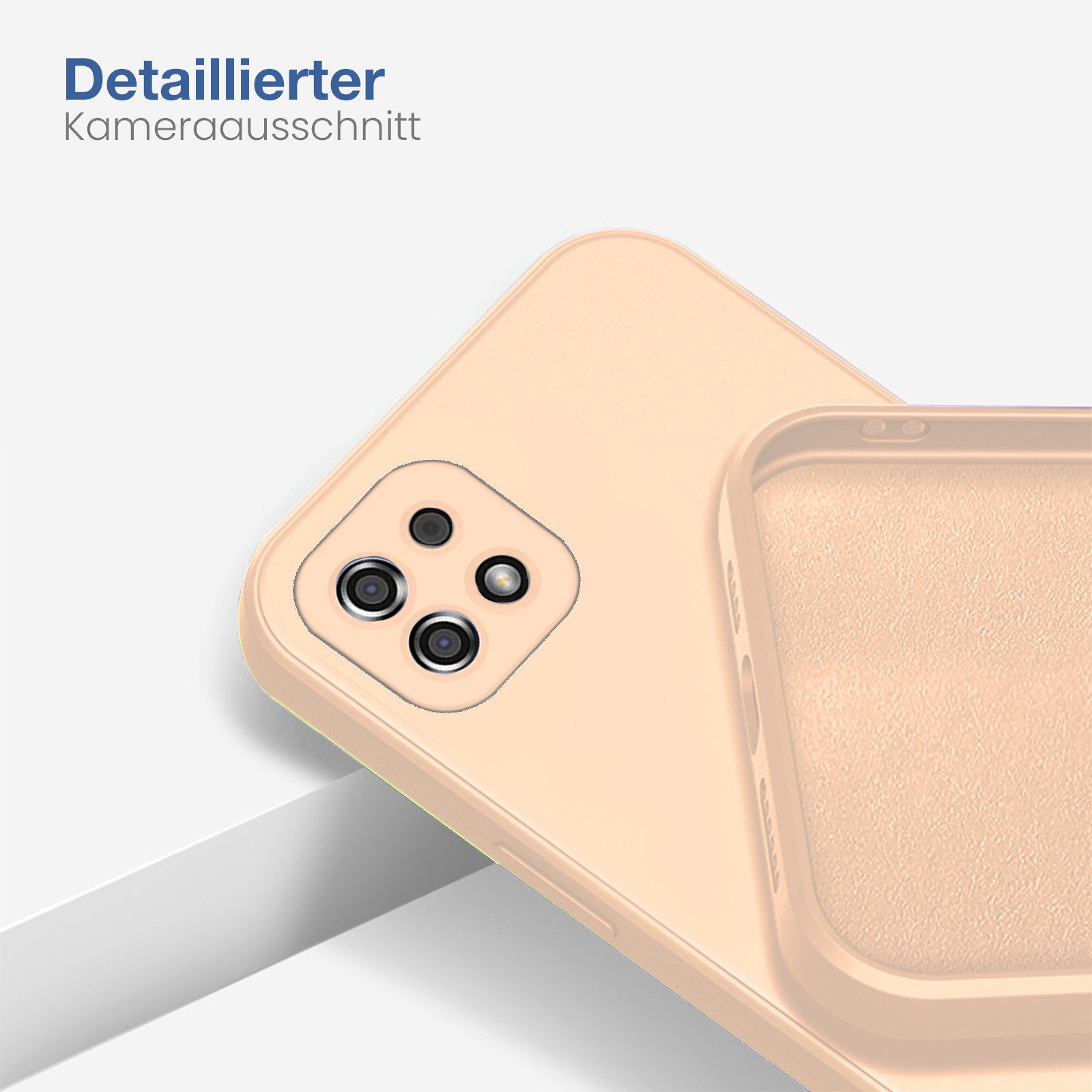 Tec-Expert Handyhülle SoftGrip Cover Hülle für Samsung Galaxy A22 5G, Handy Case Bumper integrierter Kameraschutz flexibel