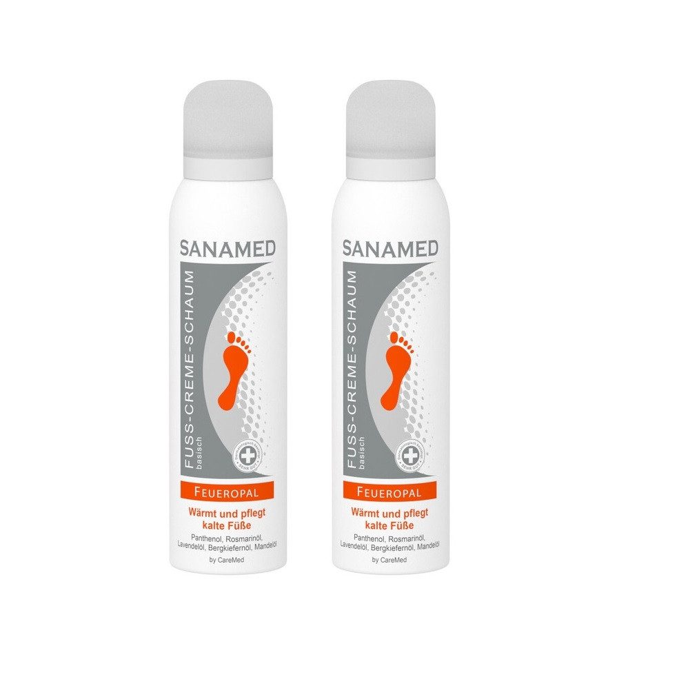 Sanamed Fußschaum Feueropal wärmt und pflegt kalte Füße