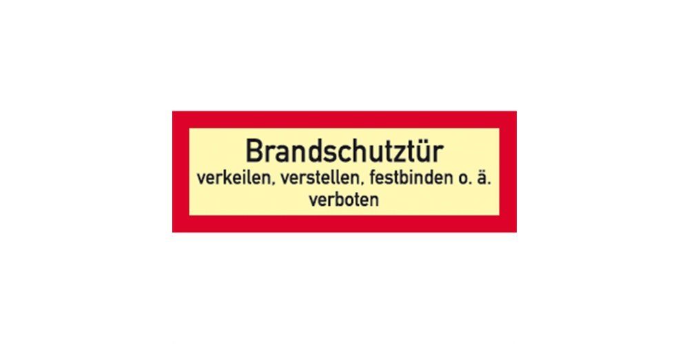 Thumbnail - König Werbeanlagen Hinweisschild Brandschutztür verkeilen, verstellen,..., Textschild, DIN 4066