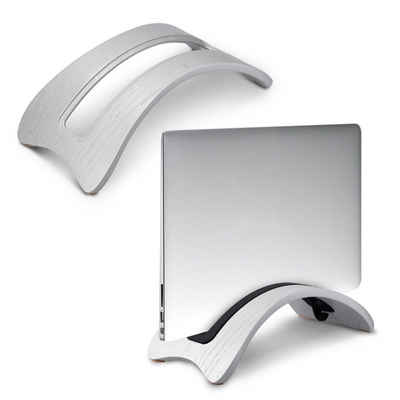 kalibri Laptop-Ständer, (Notebook Stand - Halterung aus Holz 3x Silikoneinsatz für MacBook Air / Pro / Pro Retina / Tablet iPad - Eichenholz)