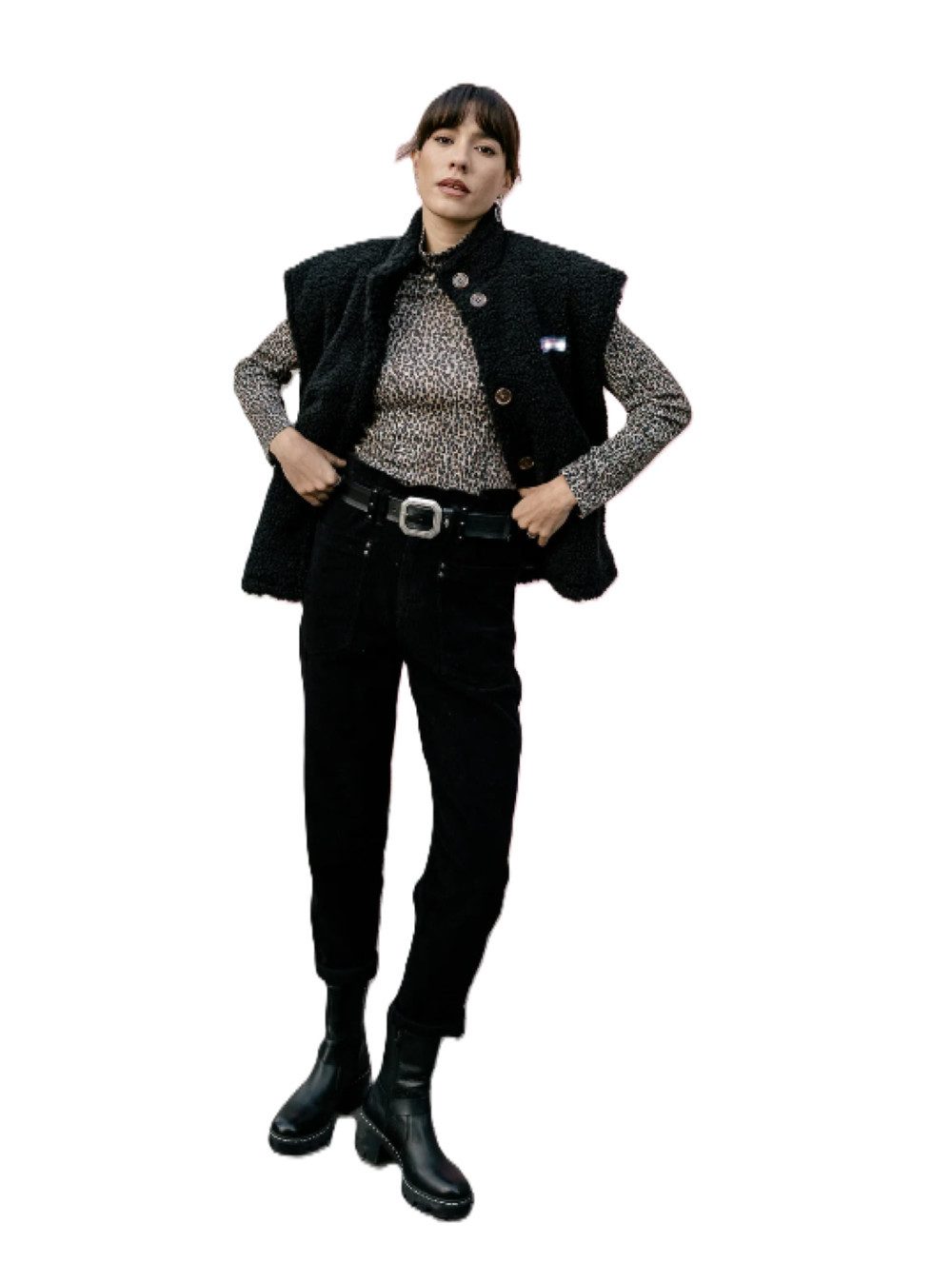 Freeman T. Porter Boyfriend-Hose Joyce Veluto - Hoch taillierte Cordhose