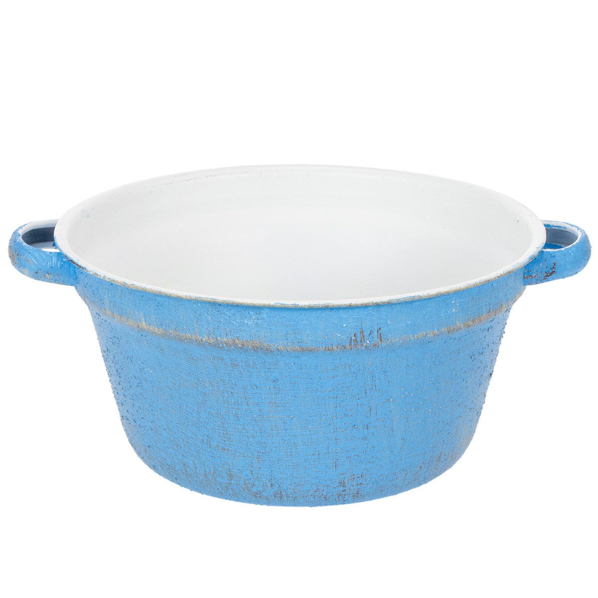 Flor & Decor Import GmbH Übertopf Dekoschale Metall Nostalgie Shabby Chic Blumenschale