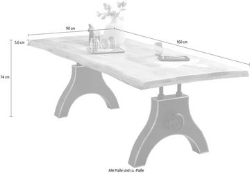 SIT Esstisch, Tischplatte mit Baumkante wie gewachsen