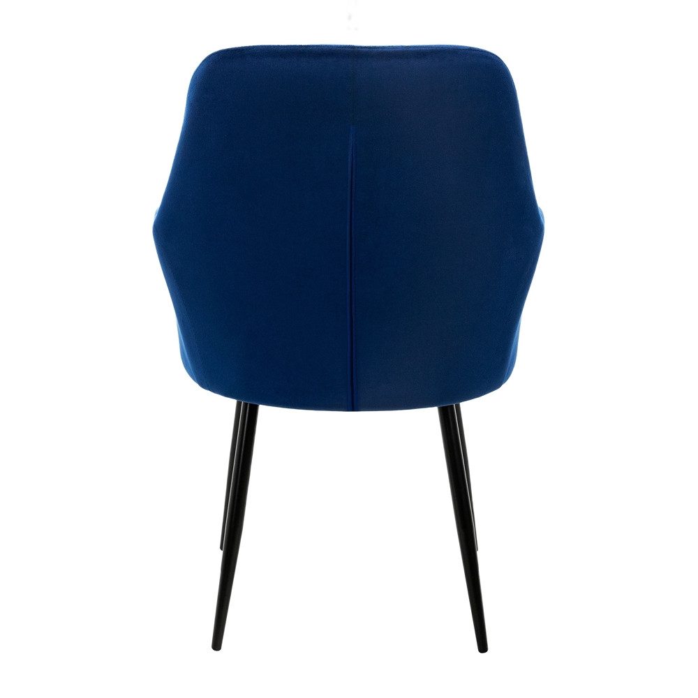 ML-DESIGN Stuhl Esszimmerstuhl ergonomisch & gepolstert, Esstischstuhl mit Rückenlehne (6 St), Wohnzimmerstuhl Dunkelblau Samtbezug Küchenstuhl Polsterstuhl – Bild 4 von 5