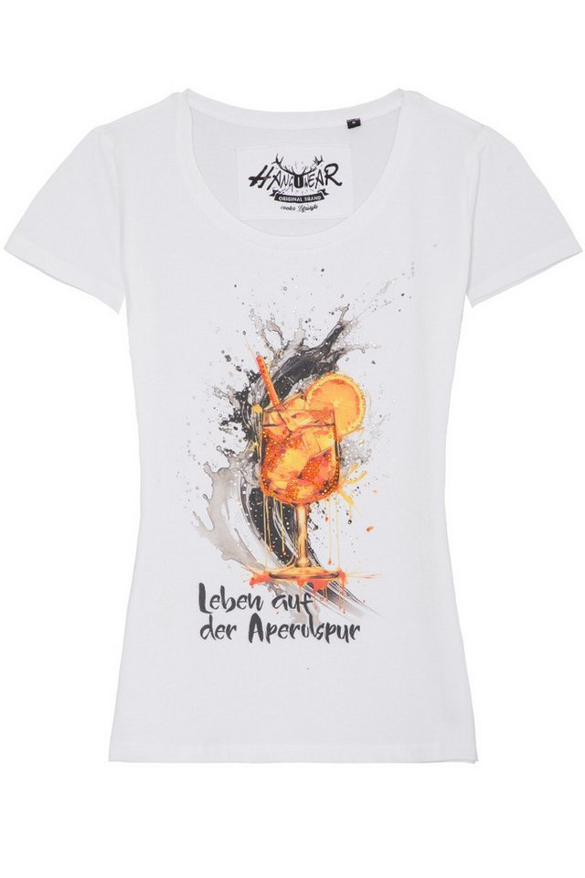Hangowear Flaschenausgießer Trachtenshirt Damen - FENJA - weiß
