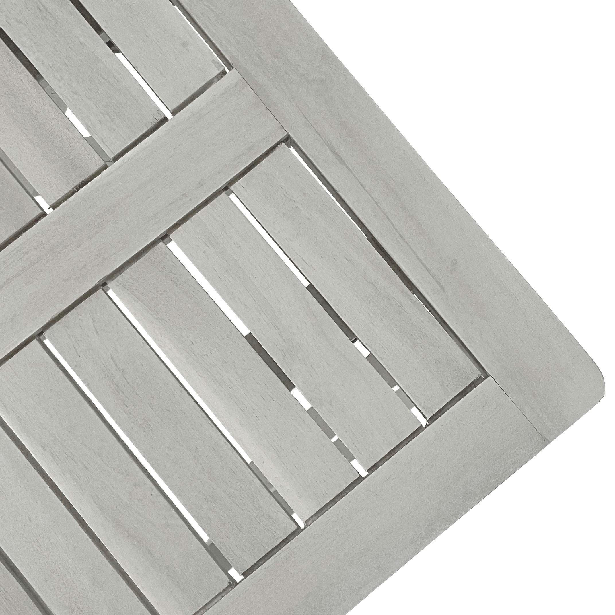 ESTEXO Gartentisch Beistelltisch Holztisch Tisch 40x40 cm Klapptisch Weiß lasiert Holz – Bild 2 von 4