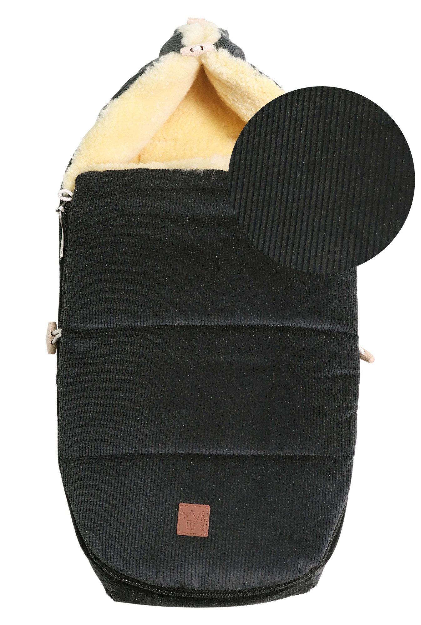 Kaiser Fußsack Filia Cord Lammfell Babyschalen Fußsack