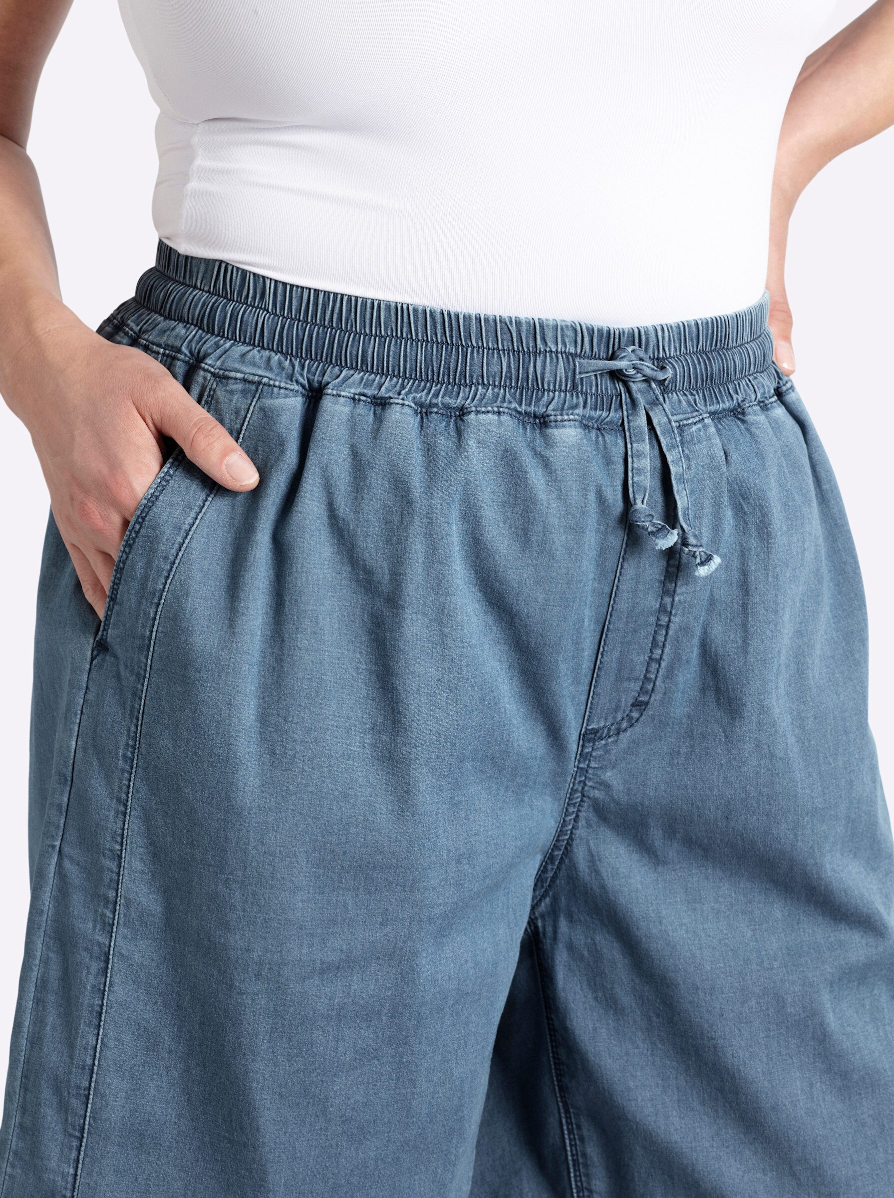 Sheego Jeansshorts Jeans-Shorts normal