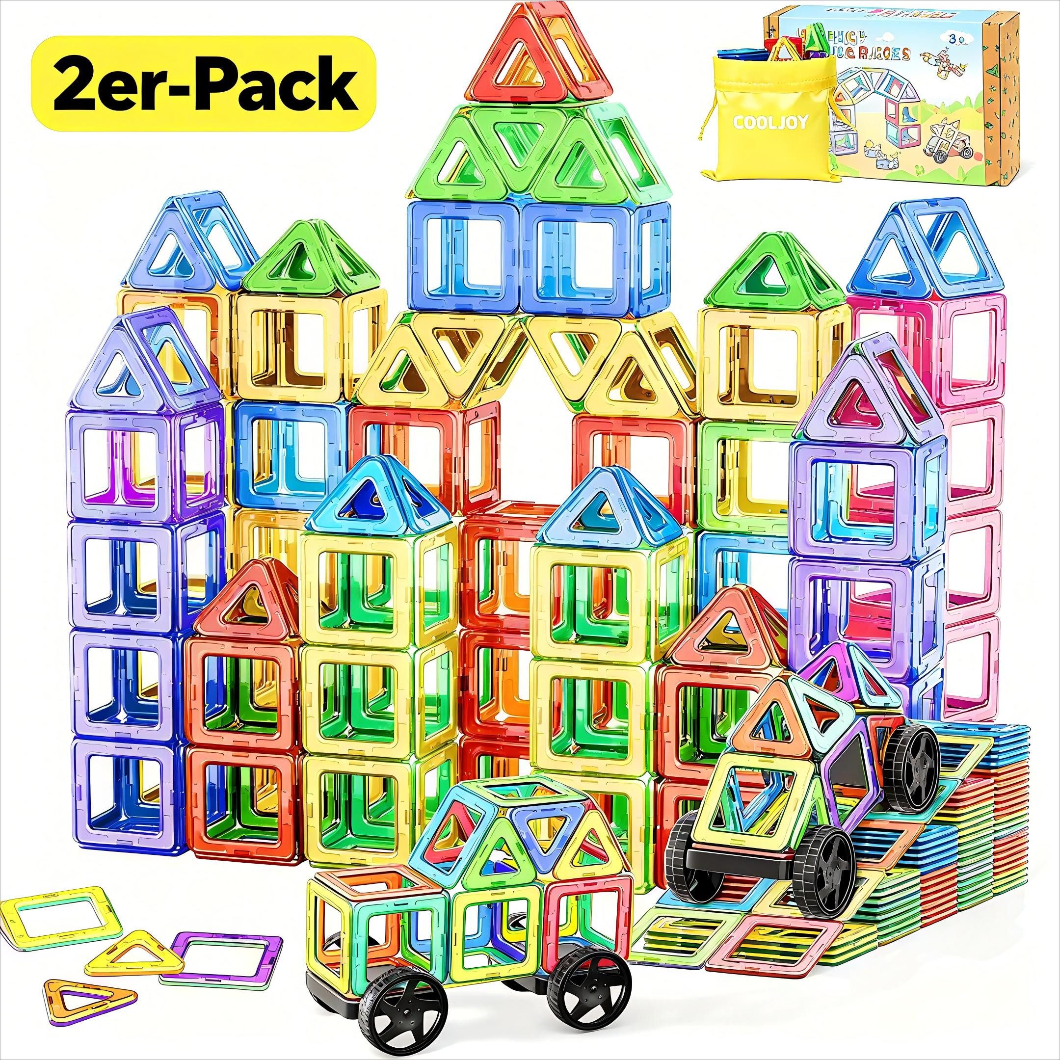 POPOLIC Magnetische Bausteine 50 Teile Magnetspielbausteine, (Magnetspielze günstig online kaufen