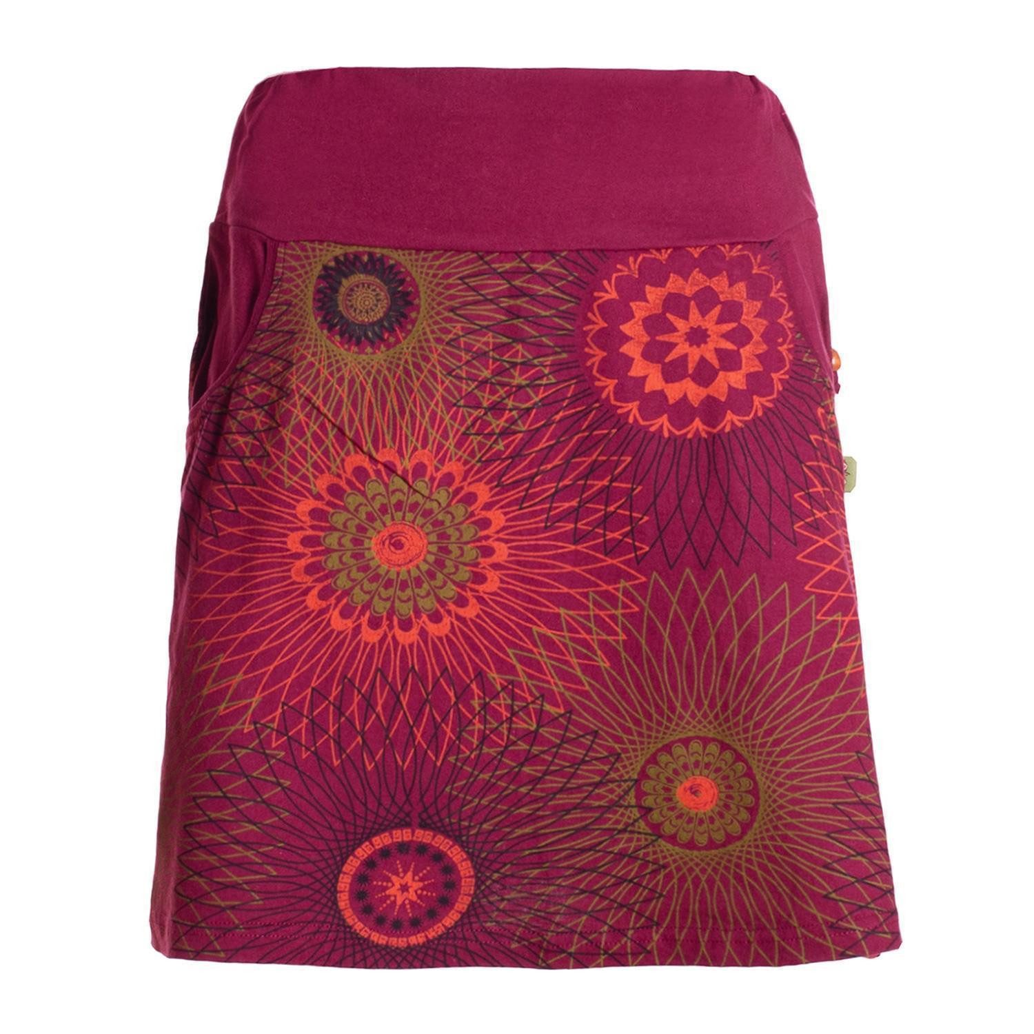 Vishes Minirock Damen Baumwolle Mandala-Muster breiter günstig online kaufen