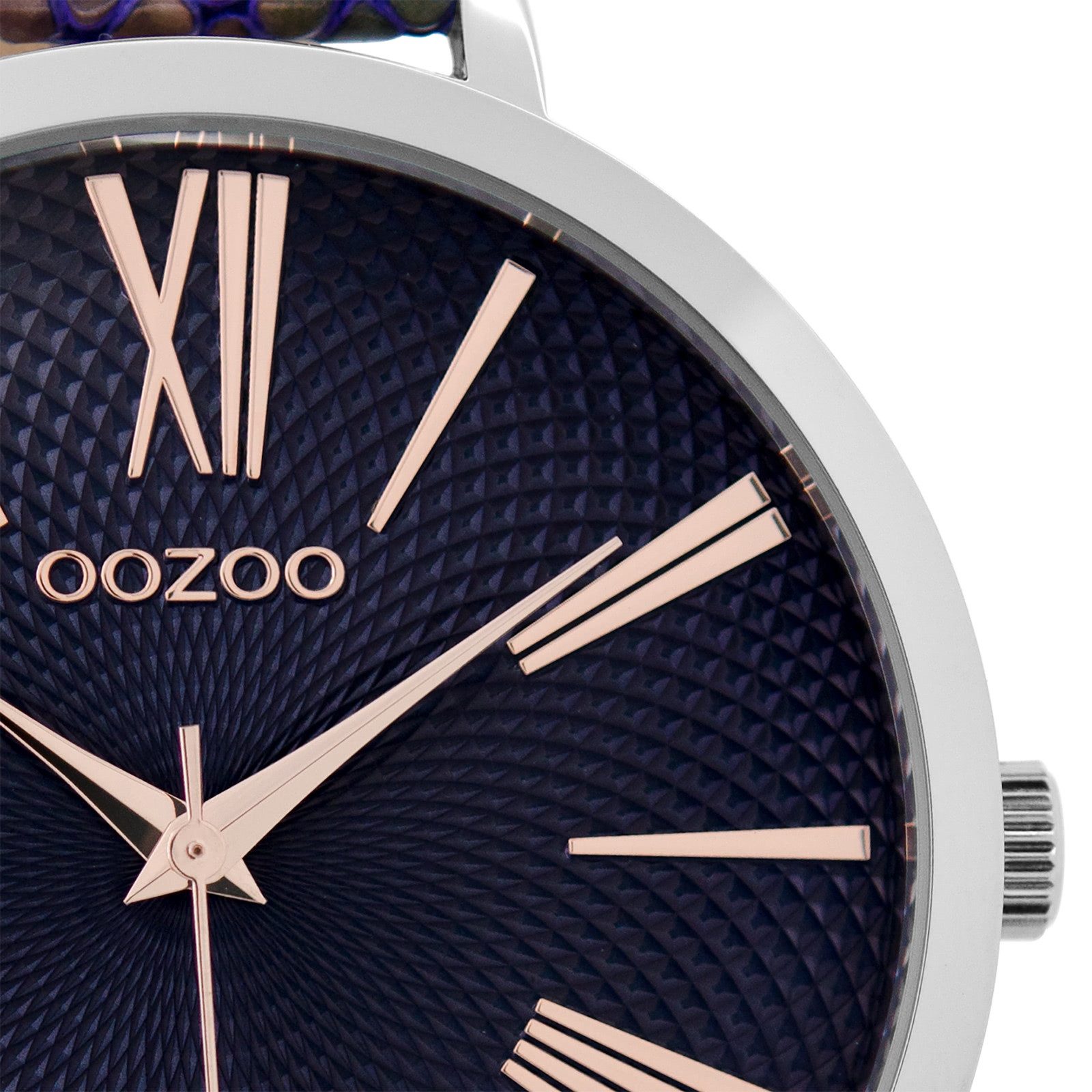 OOZOO Quarzuhr Oozoo Damen Armbanduhr Timepieces Analog, (Analoguhr), Damenuhr rund, extra groß (ca. 48mm) Metallarmband, Fashion-Style