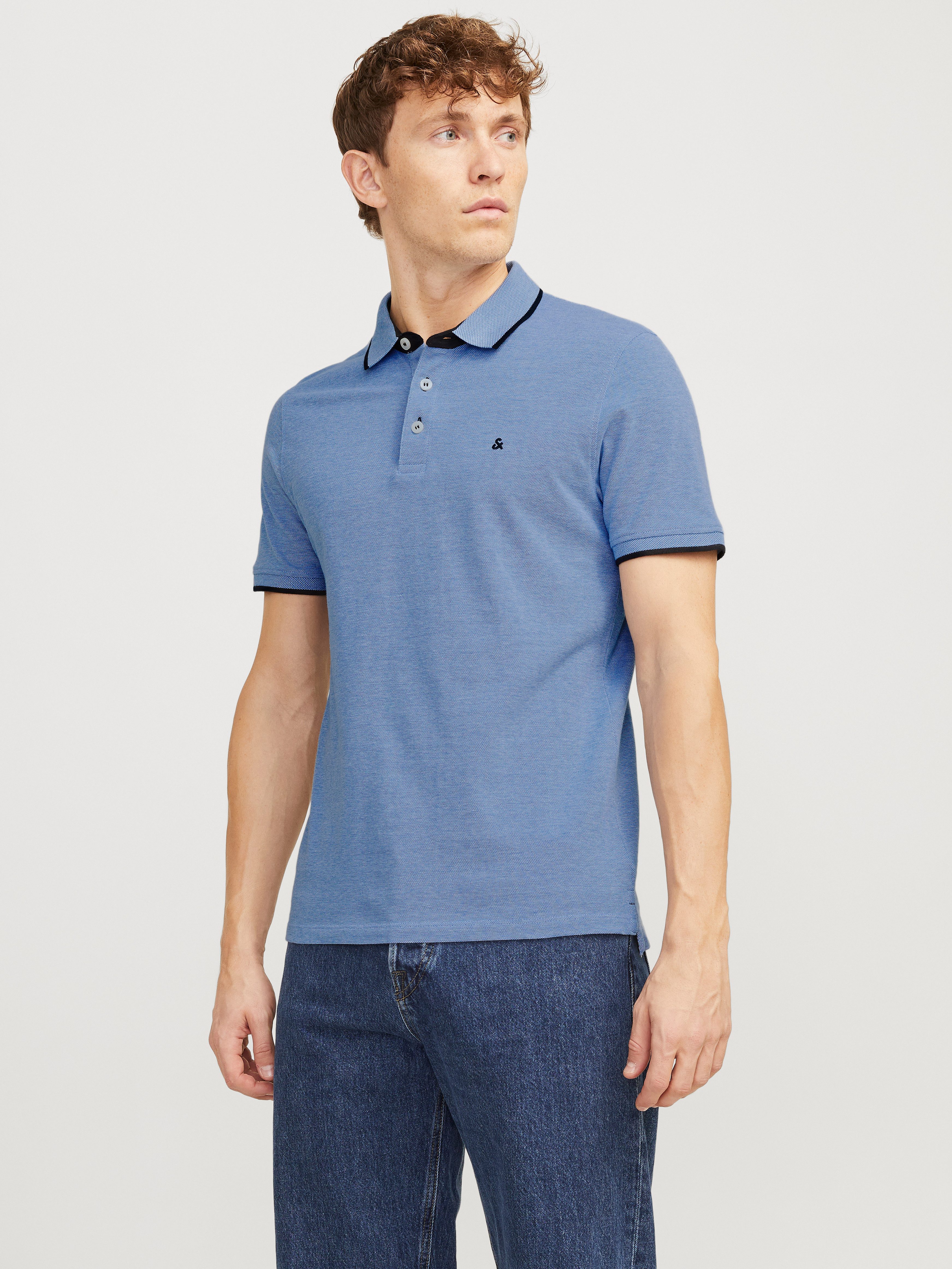 Jack & Jones Poloshirt JJEPAULOS Poloshirt mit klassischem Kragen und figur günstig online kaufen