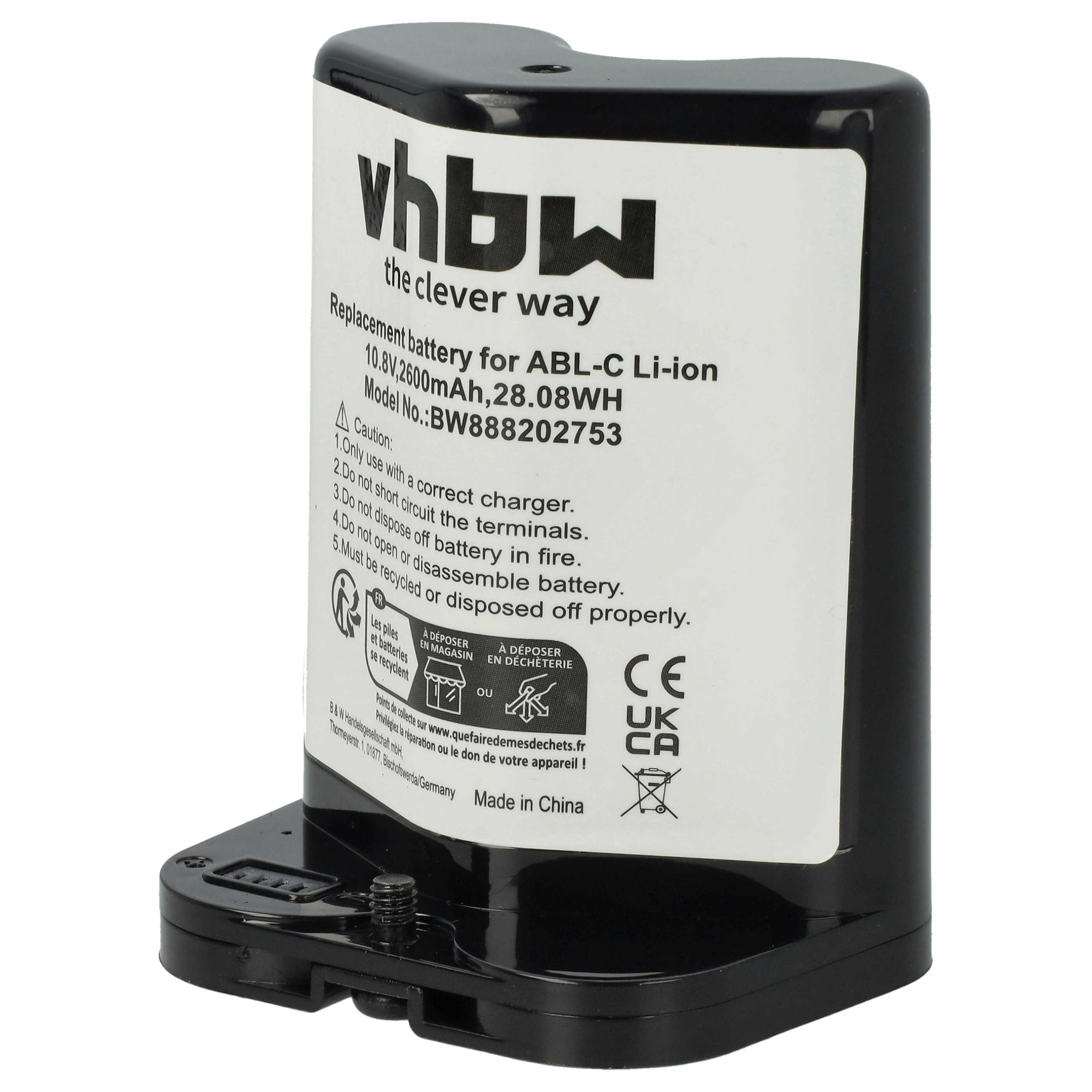 vhbw Akku passend für iRobot Braava Jet M6 Saugroboter (2600 mAh, 10,8 V, Staubsauger-Akku Akku Li-Ion 2600 mAh (10,8 V, 1 St), Leistungsfähiger Austausch-Akku für Ihren Bodenwischroboter
