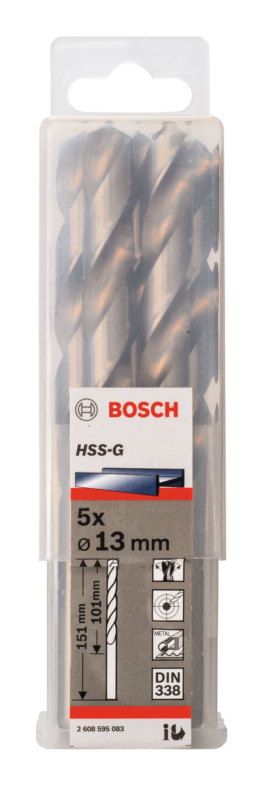 BOSCH Metallbohrer, (5 Stück), HSS-G 5er-Pack - (DIN x - x 101 mm 151 338) 13