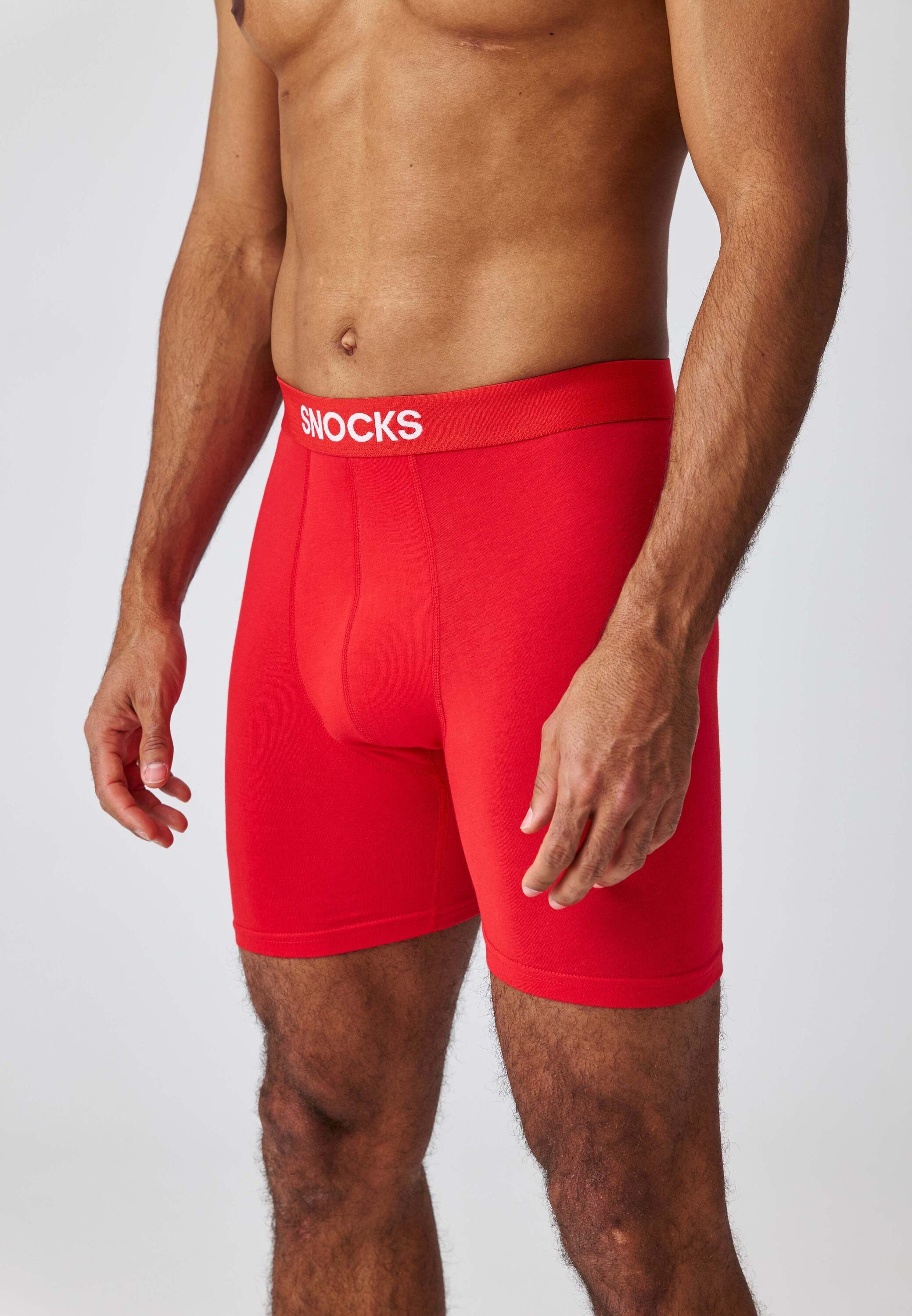 SNOCKS Boxershorts Enge Unterhosen mit längerem Bein Herren Männer (3-St) a günstig online kaufen