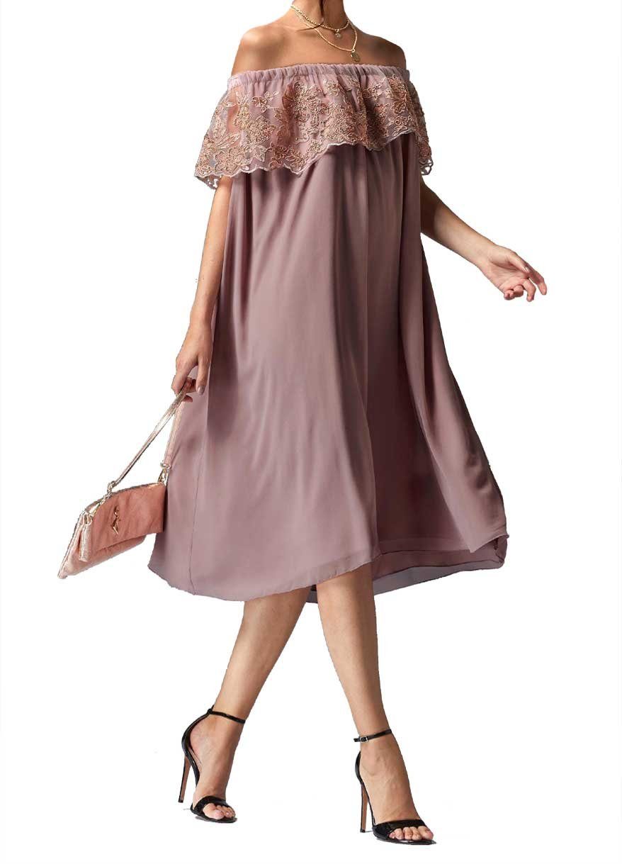 GUIDO MARIA KRETSCHMER Cocktailkleid »GUIDO MARIA KRETSCHMER Damen  Designer-Cocktailkleid mit Perlen-Stickerei, rosé« online kaufen | OTTO