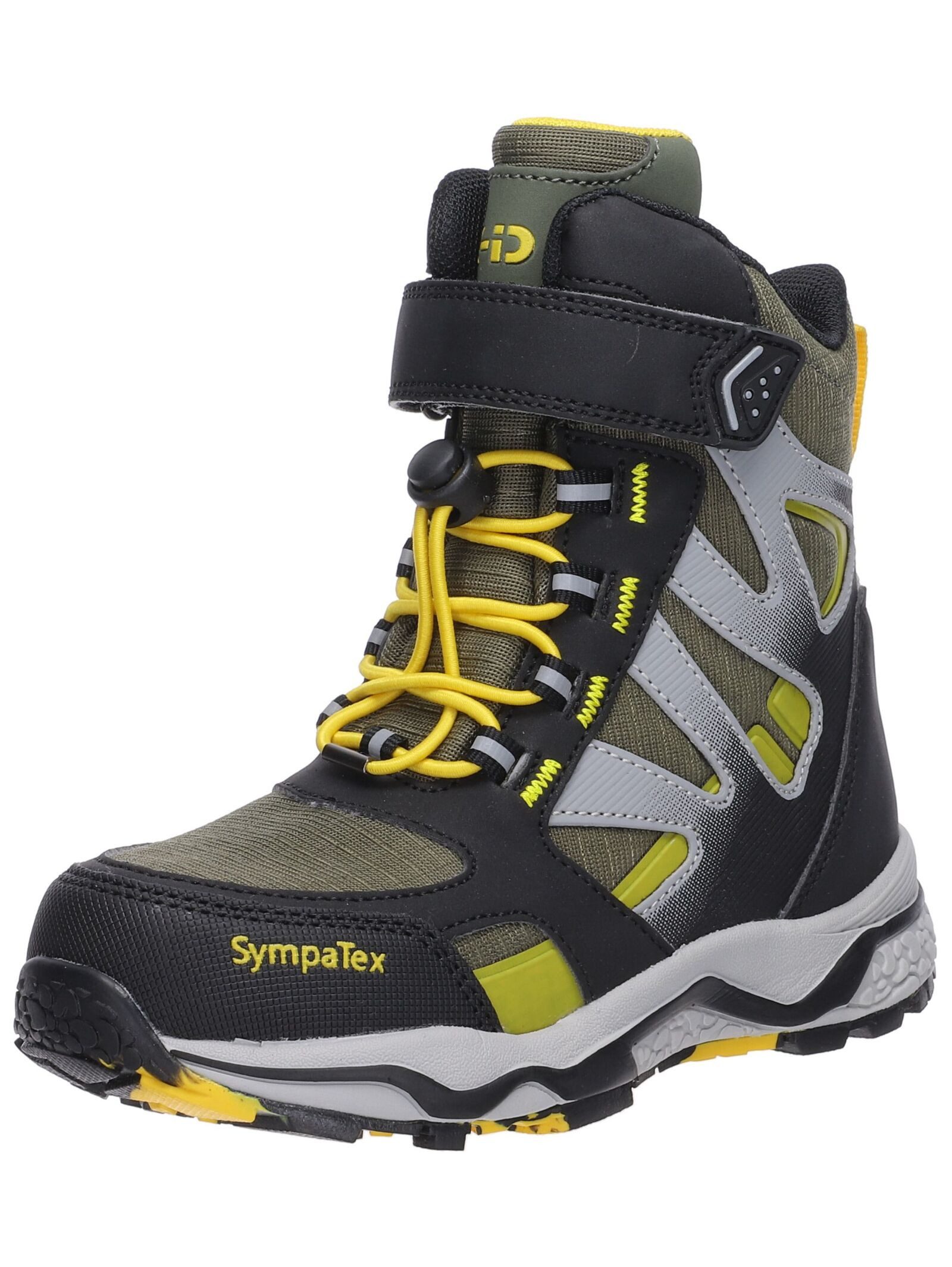Stiefel Lederimitat/Textil . Schnürstiefel