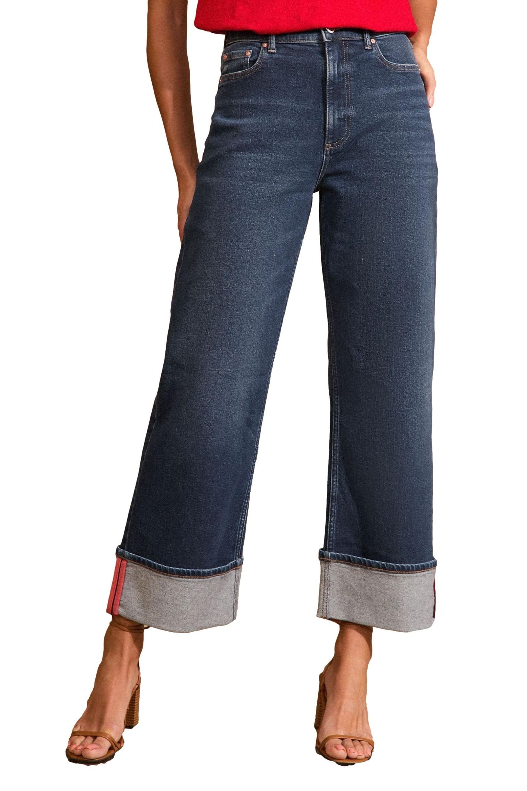 Love & Roses Weite Jeans Love & Roses Jeans mit weitem Bein und Umschlag (1 günstig online kaufen