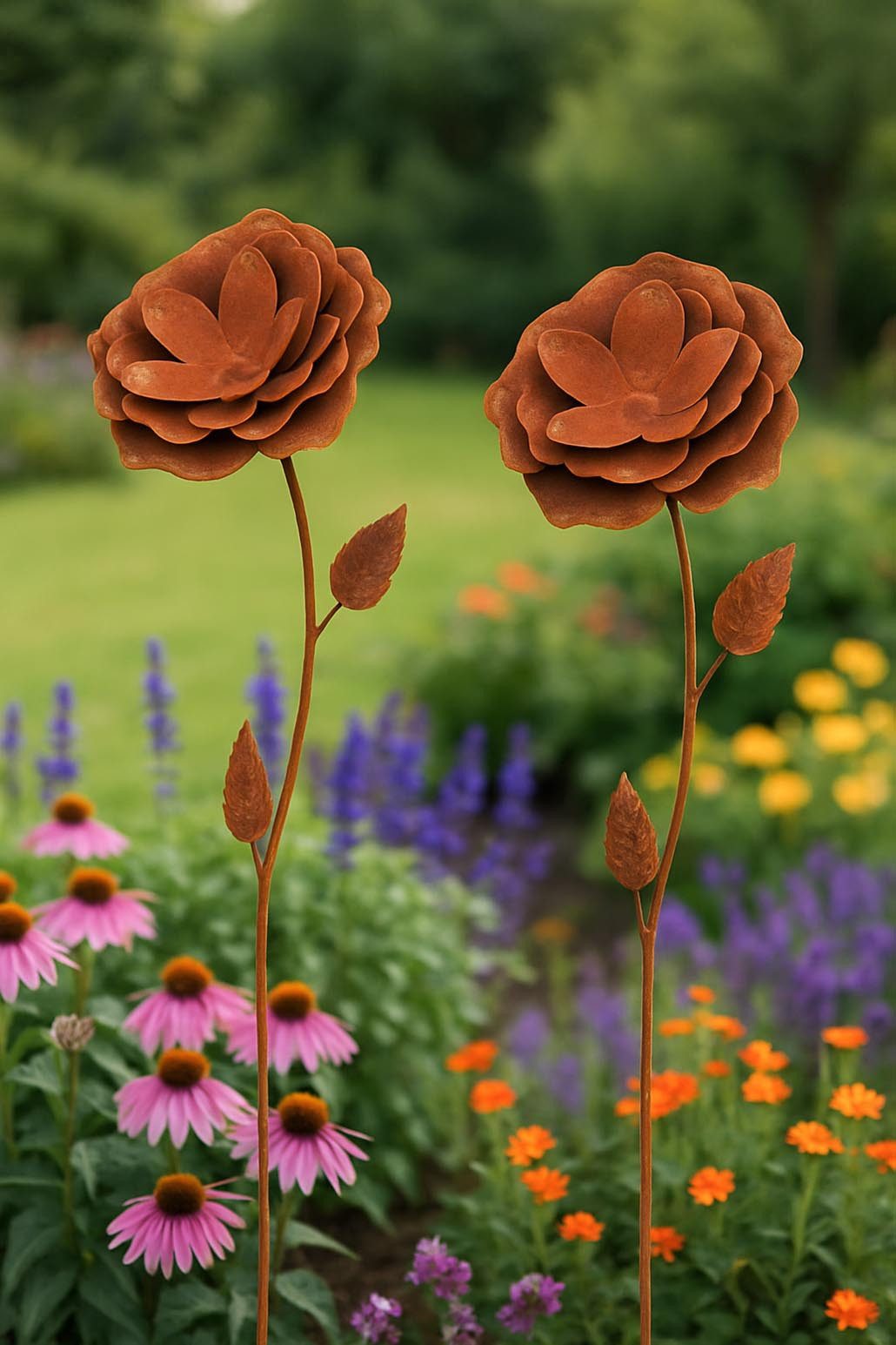 Kobolo Gartenstecker Dekostecker RUSTY ROSE in günstig online kaufen