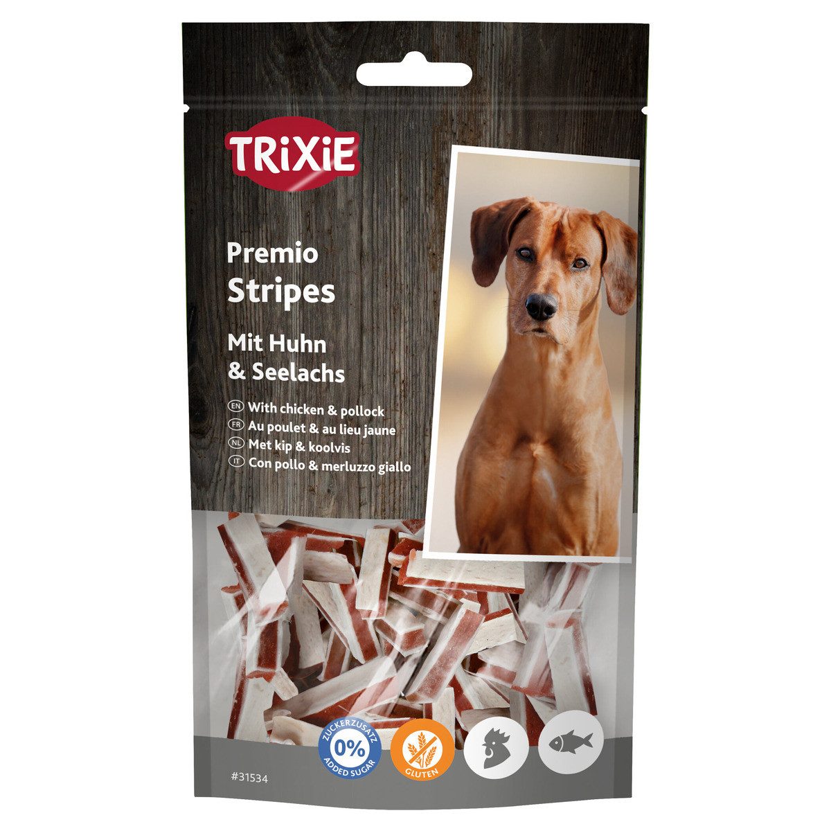 TRIXIE Premio Hühnchen & Seelachs Stripes 75 g
