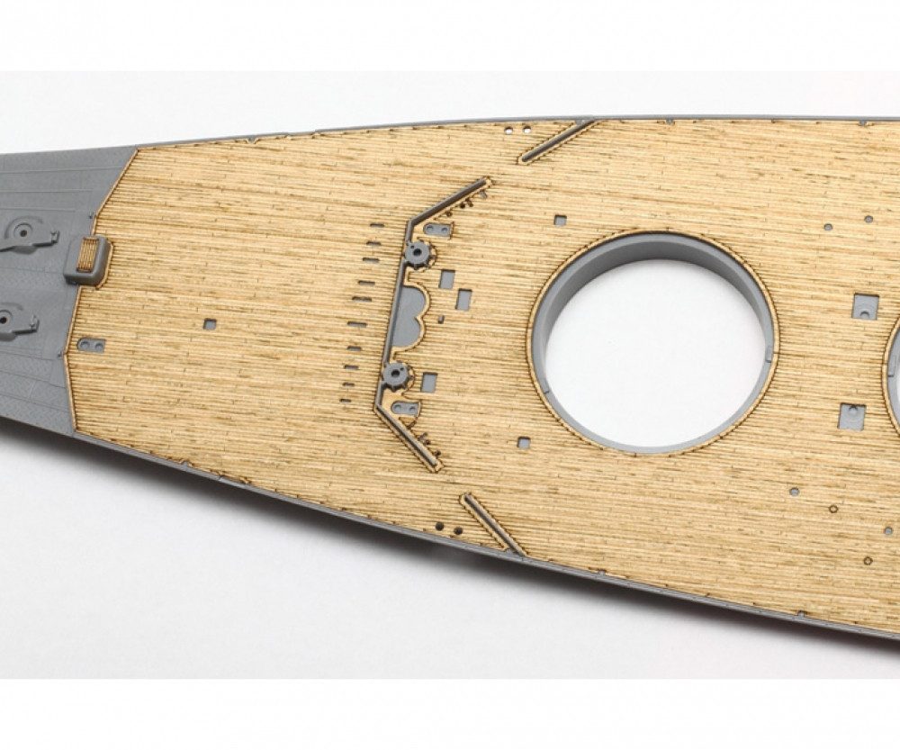 Tamiya Modellbausatz Tamiya WWII Yamato Holz Deck Dekor 1:350 Plastik Modellbau Bausatz Zub
