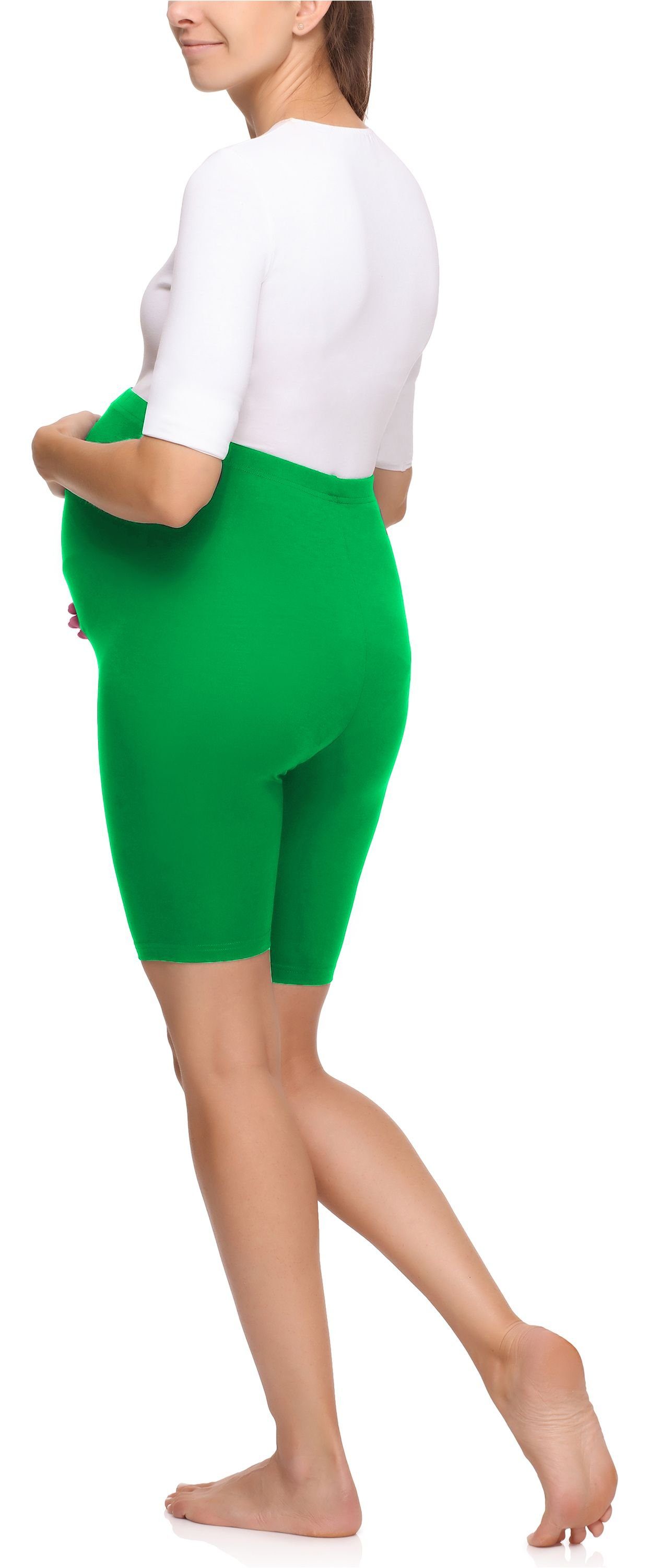 Merry Style Umstandsleggings Damen Kurze Umstandsleggings aus Viskose MS10-299 (1-tlg) elastischer Bund