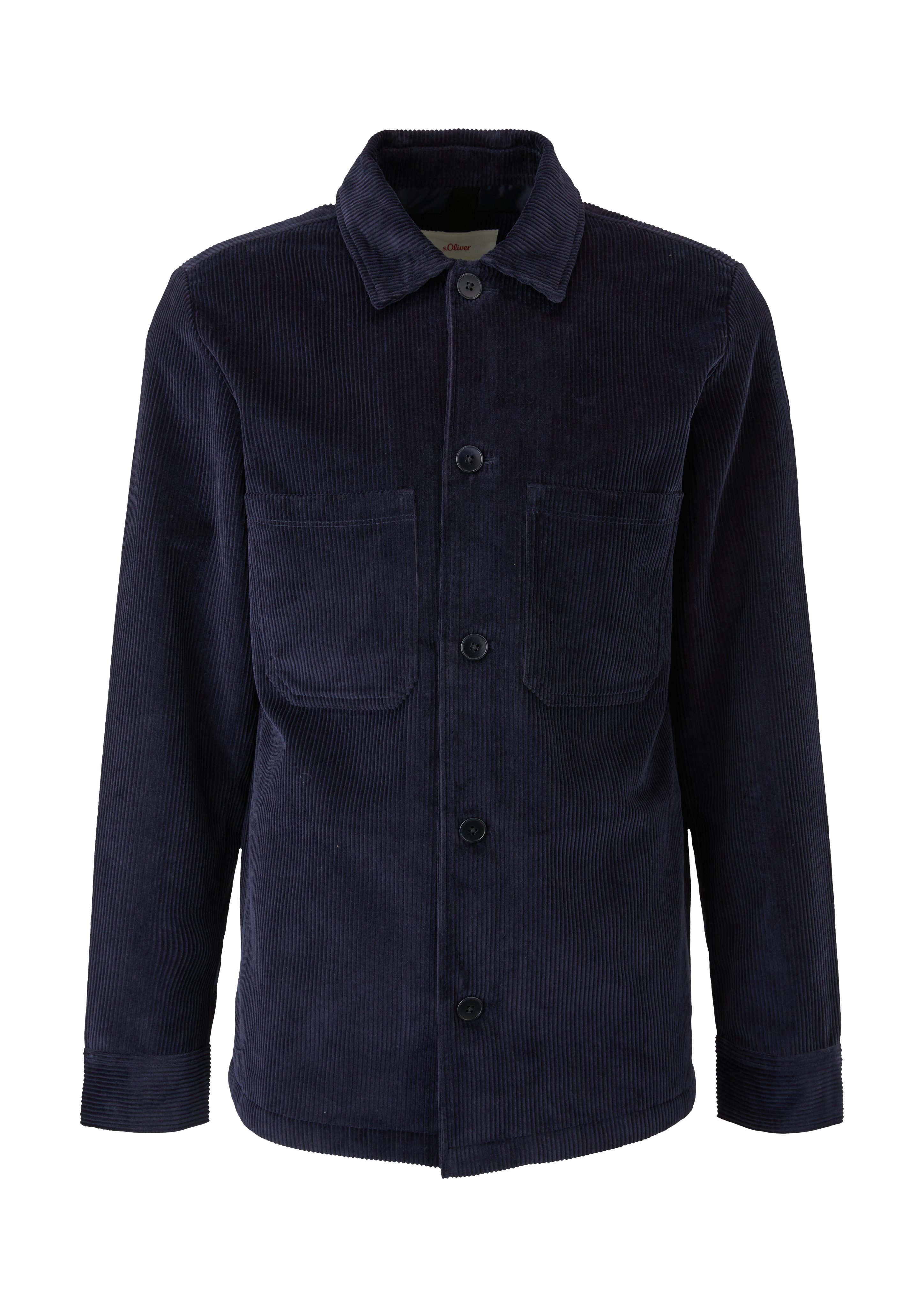 s.Oliver blue Cord Overshirt aus Outdoorjacke dark