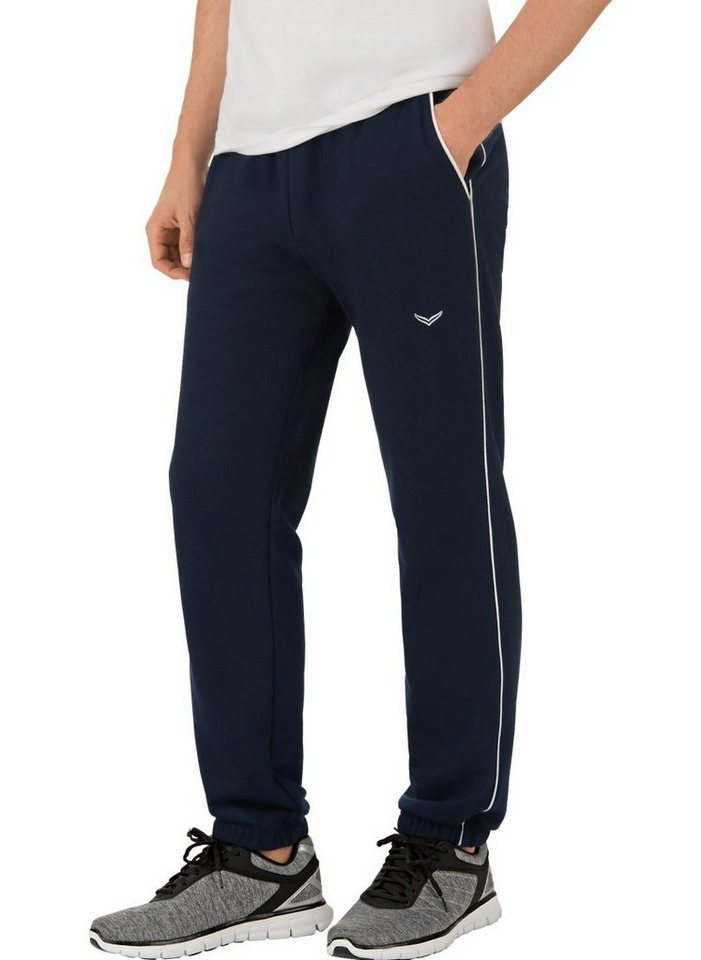 Trigema Sweathose TRIGEMA Jogginghose mit Paspel