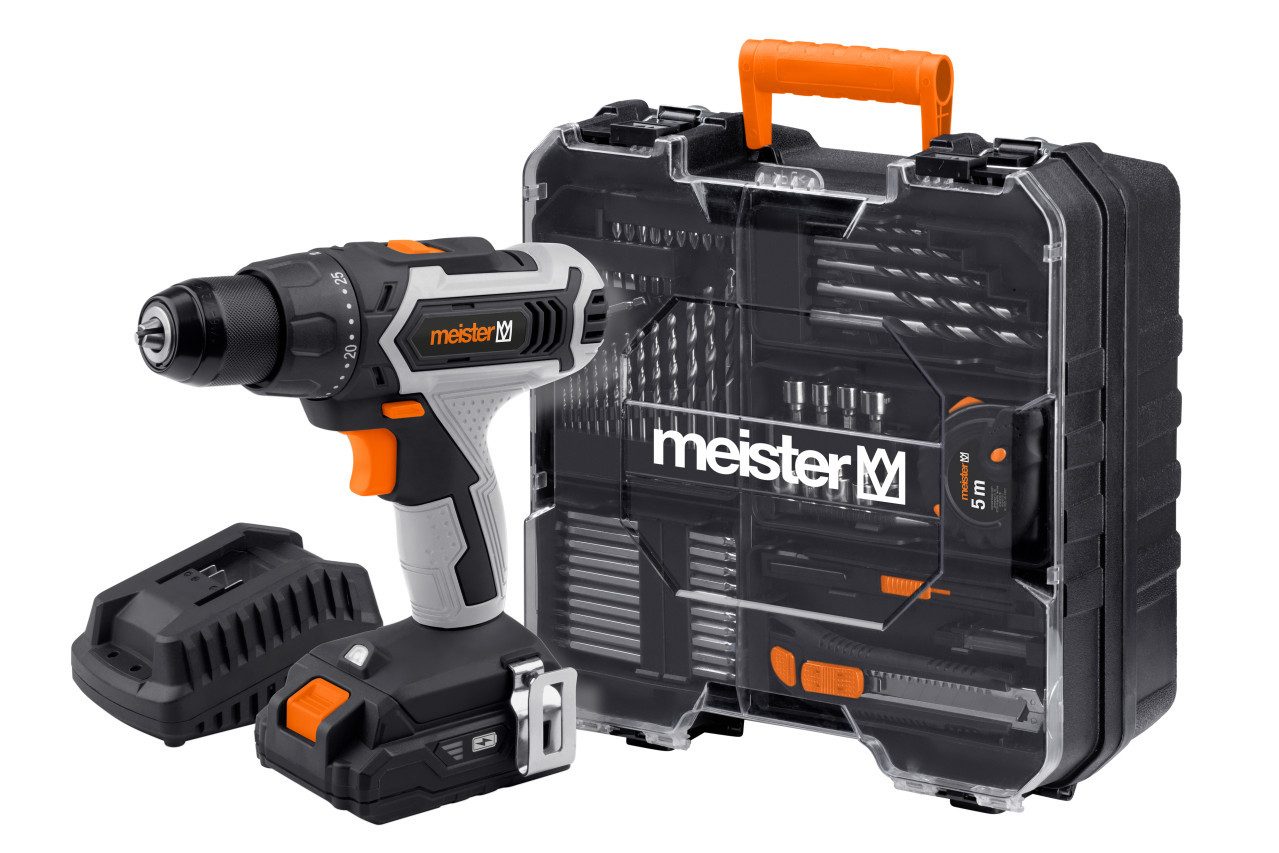 meister Akku-Bohrschrauber Meister Akku-Bohrschrauber-Set Mobile Werkstatt günstig online kaufen