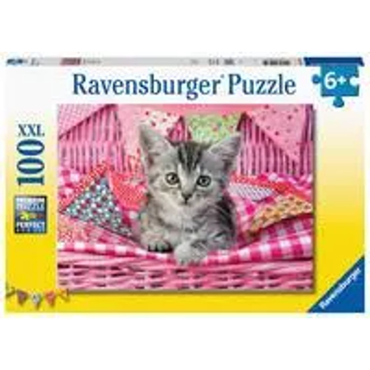 Ravensburger Puzzle Ravensburger Kinderpuzzle 12985 - Niedliches Kätzchen 100 Teile XXL..., 100 Puzzleteile