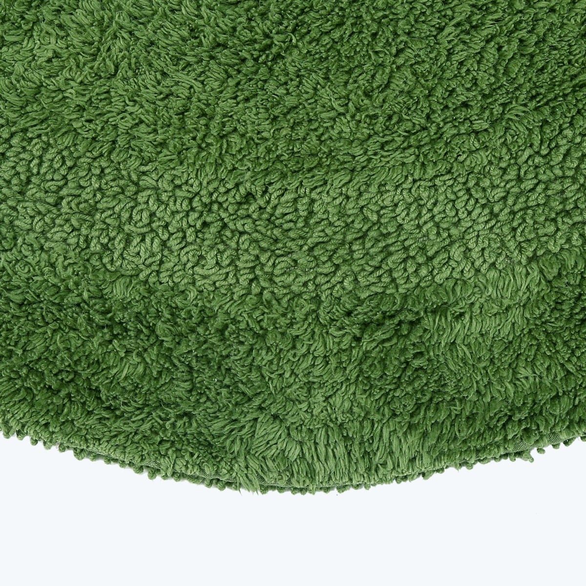 Homescapes Badematte Runde Battematte farngrün 80 cm aus 100% Baumwolle, Höhe 20 mm, Baumwolle, rund, Φ 80 cm – Bild 3 von 5