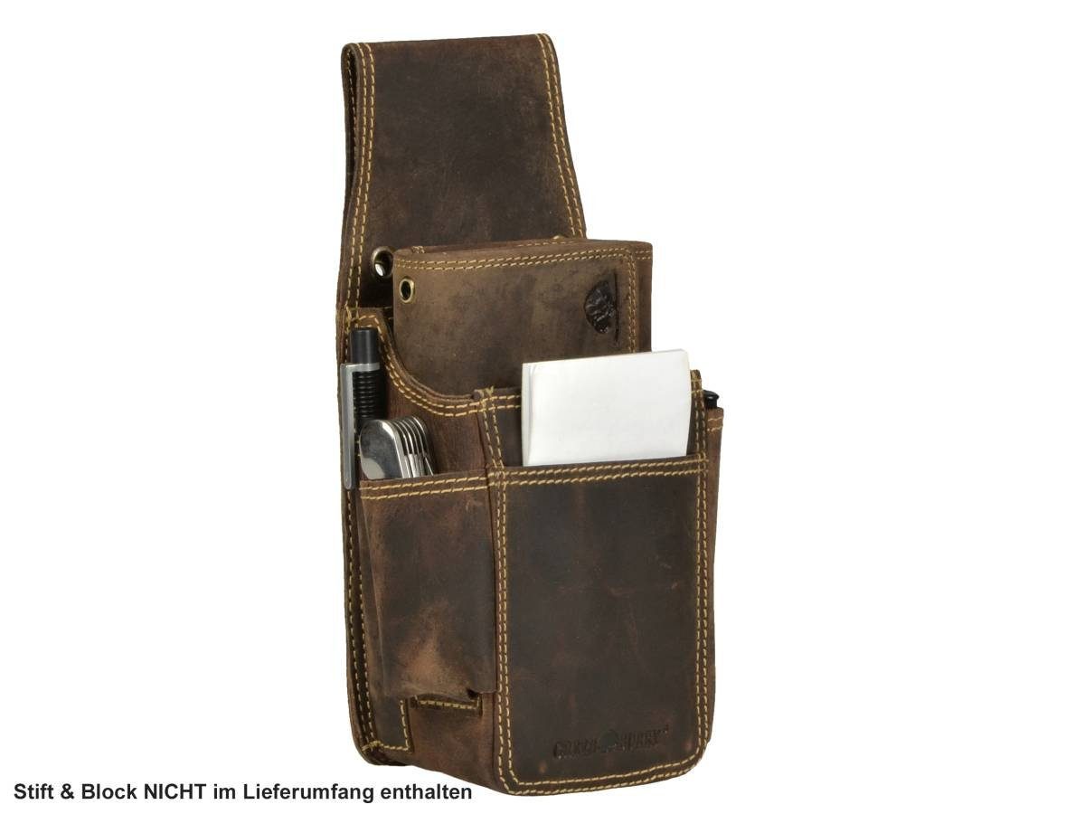 Greenburry Kellnerbörse Vintage (3-tlg), Profi-Set, Kellnertasche + Börse, Holster extra stark