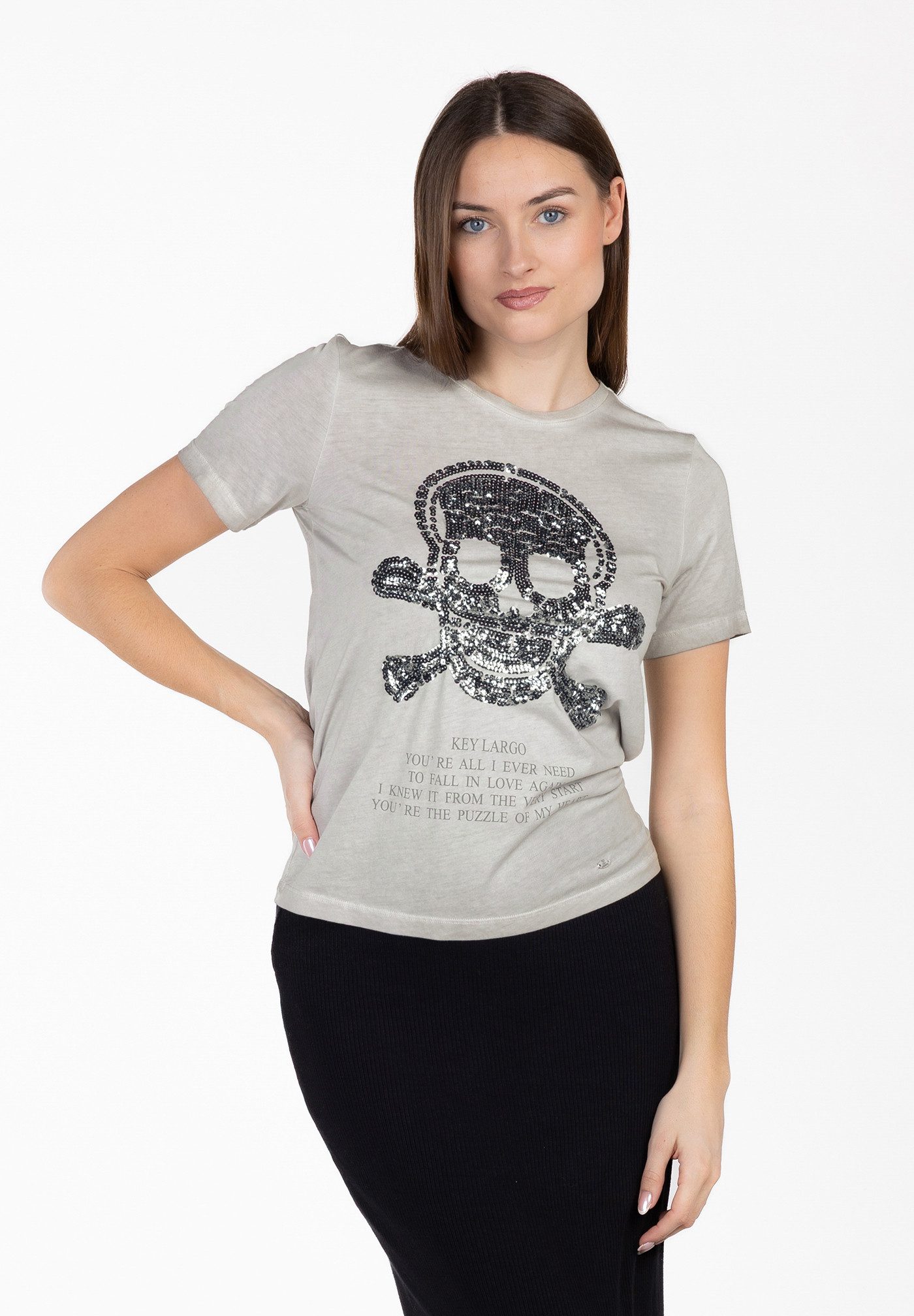 Key Largo T-Shirt WT BONE round (1er)