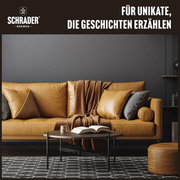 Schrader Leder Pflege Balsam + Baumwolltuch - zweiteiliges Set Lederreiniger (zur einfachen Pflege und zum Schutz von Glattleder - Made in Germany)
