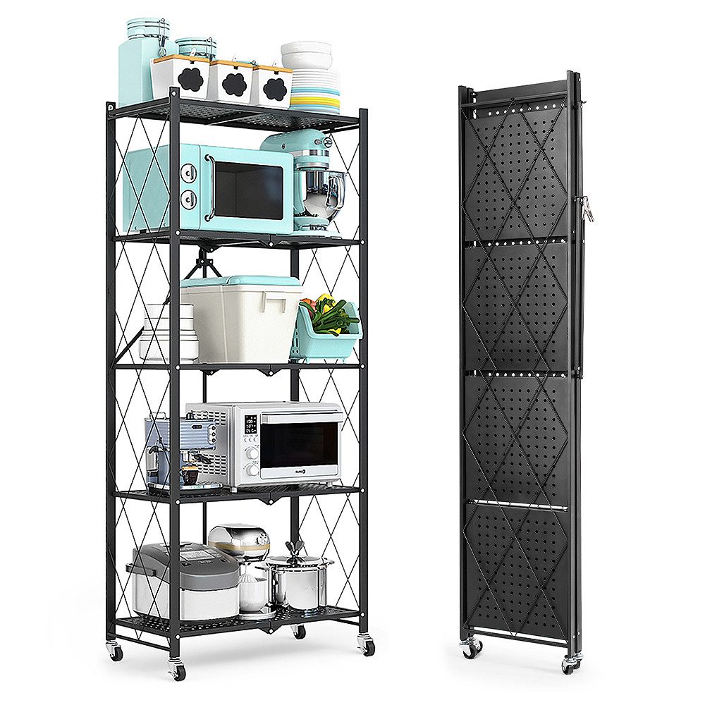 HomeMiYN Regal Klappregal mit Rollen Bücher günstig online kaufen