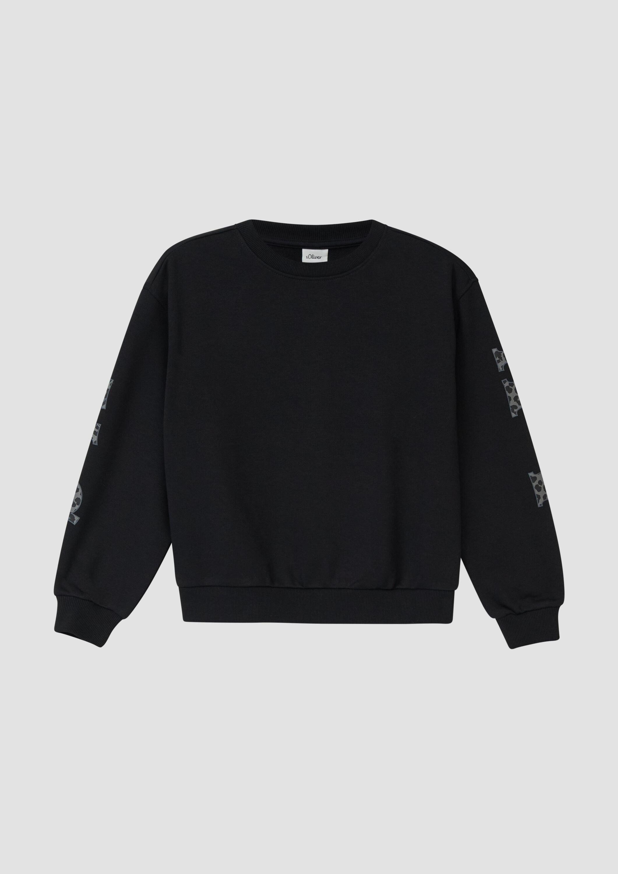 s.Oliver Sweatshirt Sweatshirt Oversize-Sweatshirt mit Print auf Ärmeln und günstig online kaufen