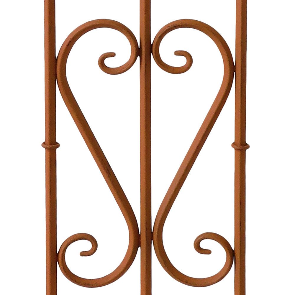 Harms Import Wanddekoobjekt, Wandleuchte Metall Bronze Rankgitter halbrund antik dekorativ