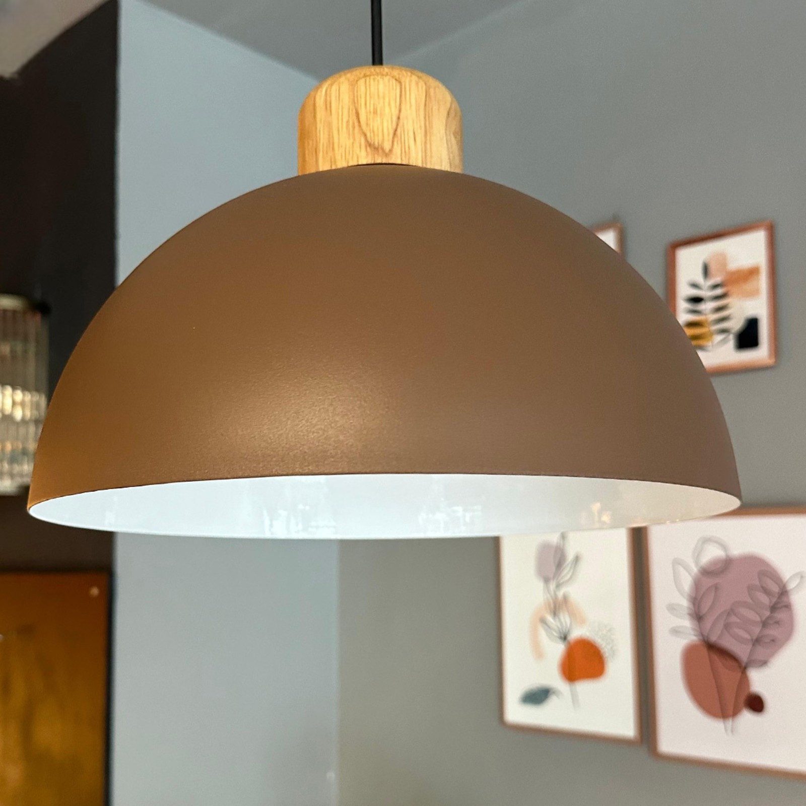 Bamyum Pendelleuchte Pendelleuchte Yimpi Metall Ø30cm, Modern Hängelampe, ohne Leuchtmittel