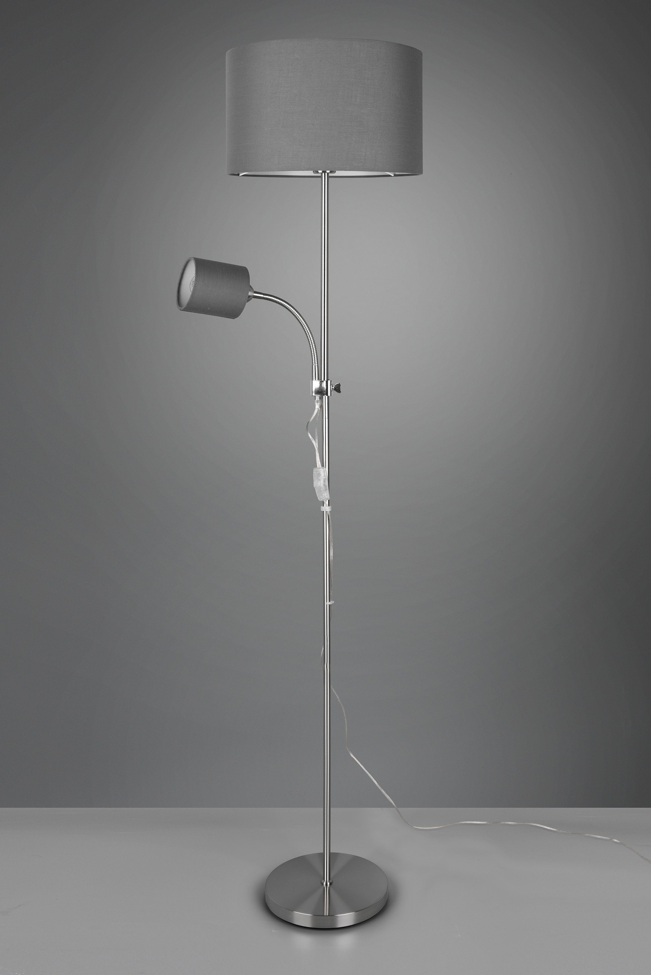 TRIO Leuchten Stehlampe OWEN, Ein-/Ausschalter, 160 ohne schaltbar, cm Leuchtmittel, Lesearm Getrennt flexibel, Höhe