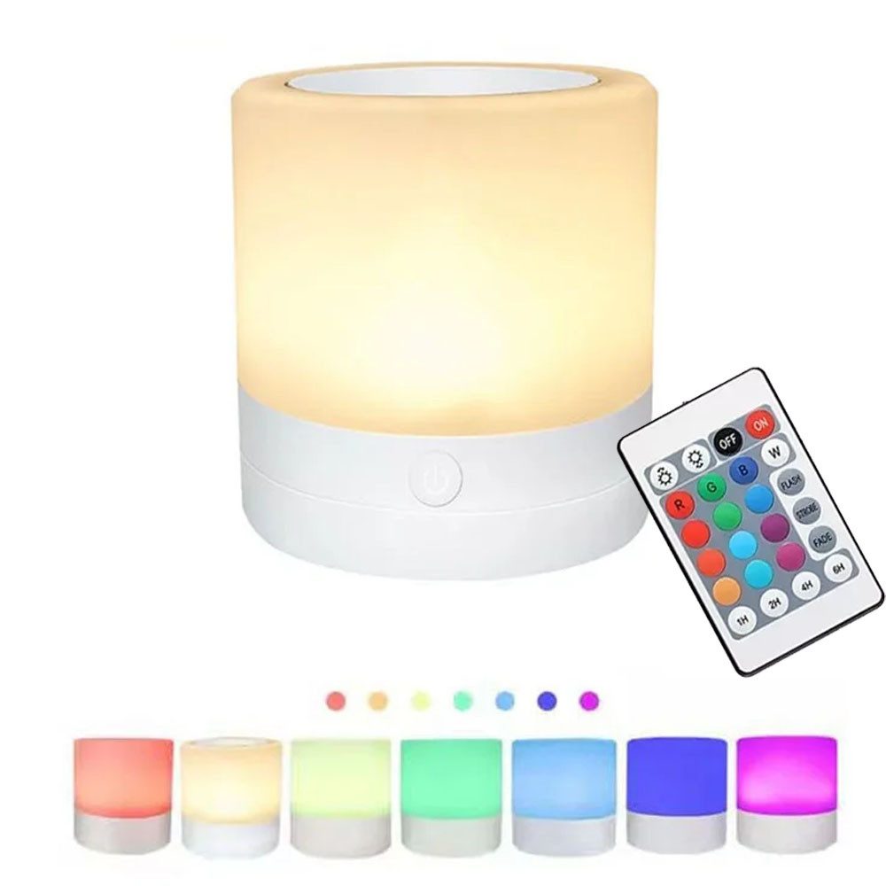 PRIISF LED Tischleuchte RGB Nachttischlampe Touch günstig online kaufen