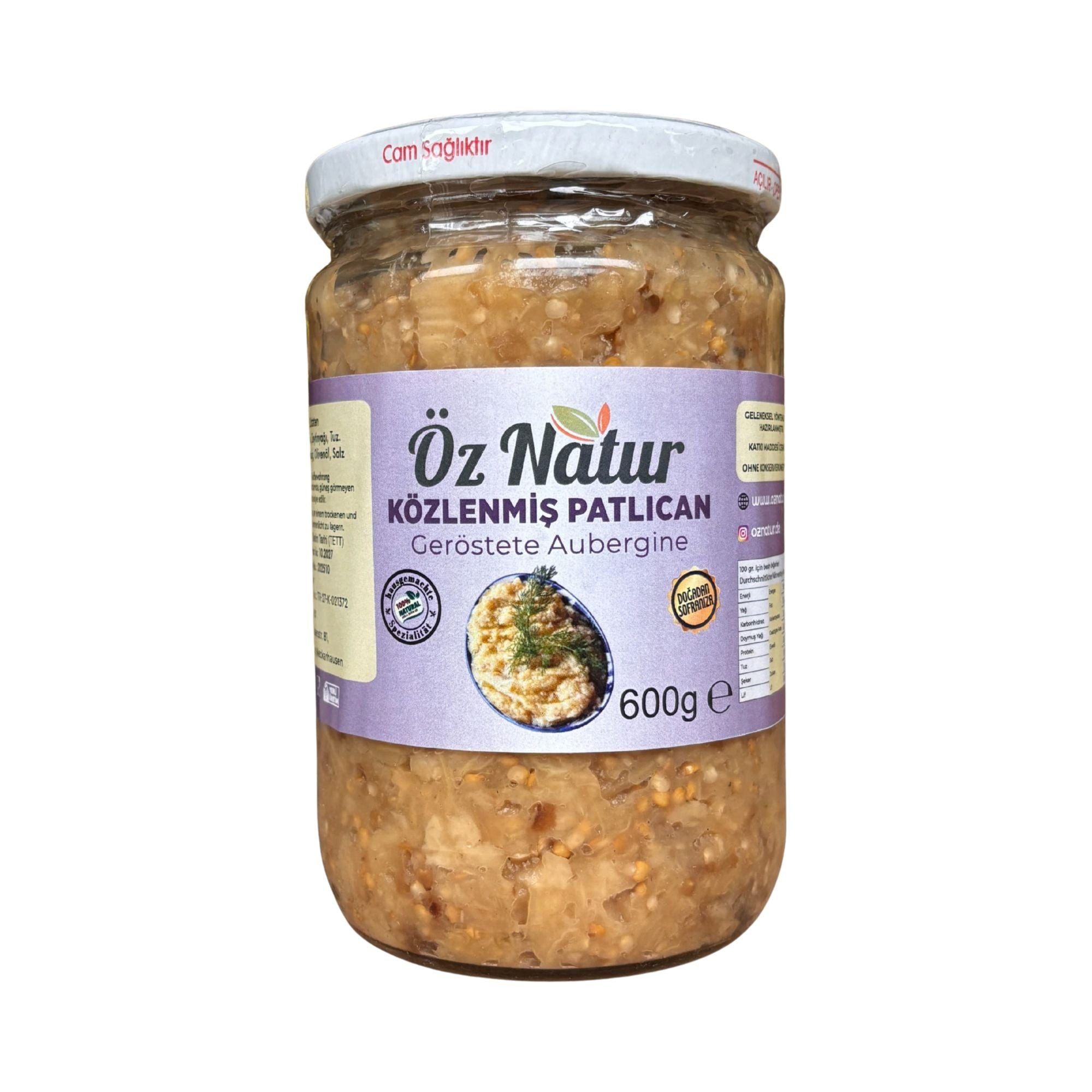 Öz Natur Gemüsekonserve, Geröstete Aubergine 600g